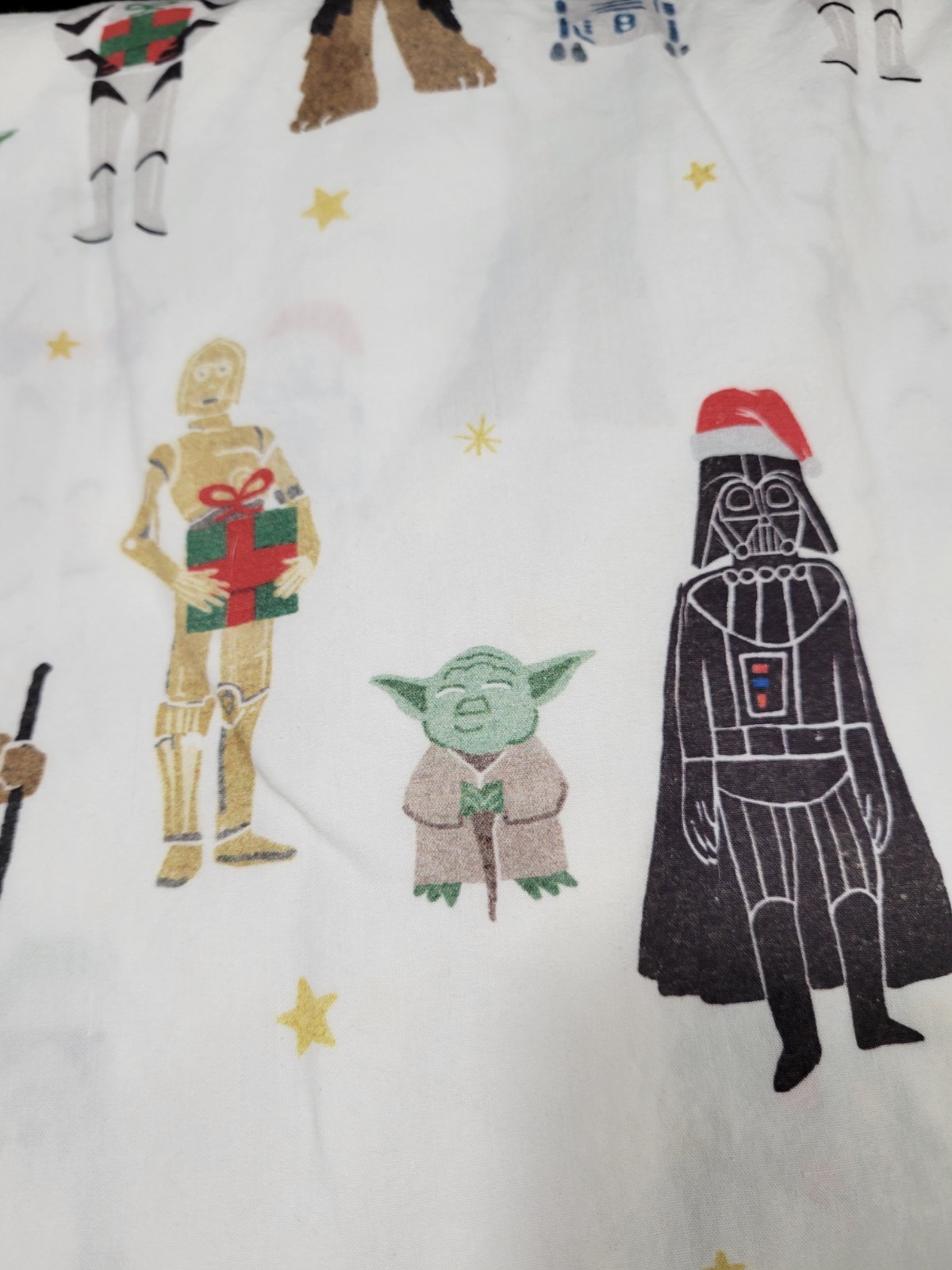 Pottery Barn Kids Star Wars Christmas Holiday Sheet Set Queen Size Organic Teen
