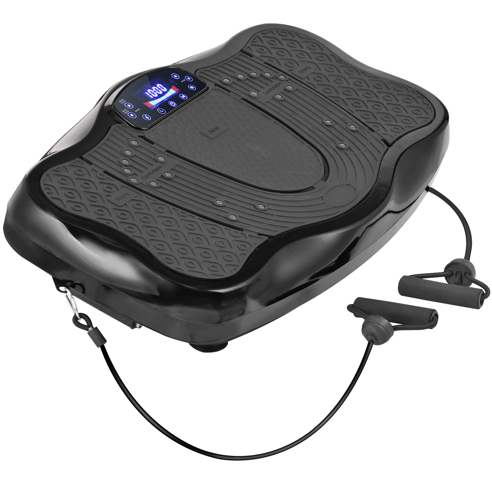 Whole Body Exercise Vibration Platform Plate Fitness Massager Slim Machine Black