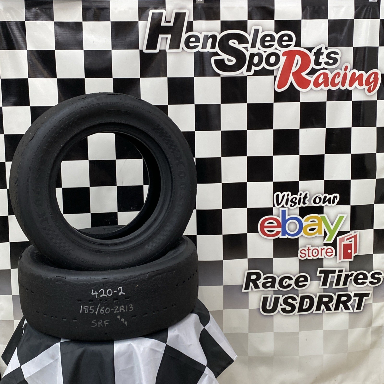 420-2 USDRRT HOOSIER DOT Road Race Tires SRF 185/60 ZR13