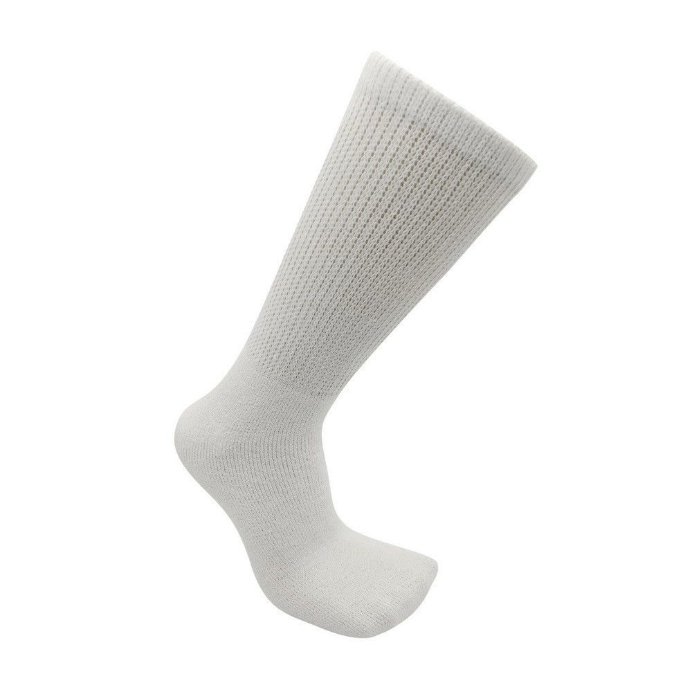3-12 Pairs Health Circulatory Crew Cotton Diabetic Socks White 9-11 10-13 13-15