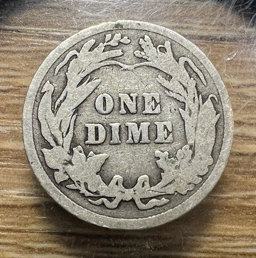 1909-P Barber Dime - Actual Coin Shown - Free Shipping & Tracking INV#605