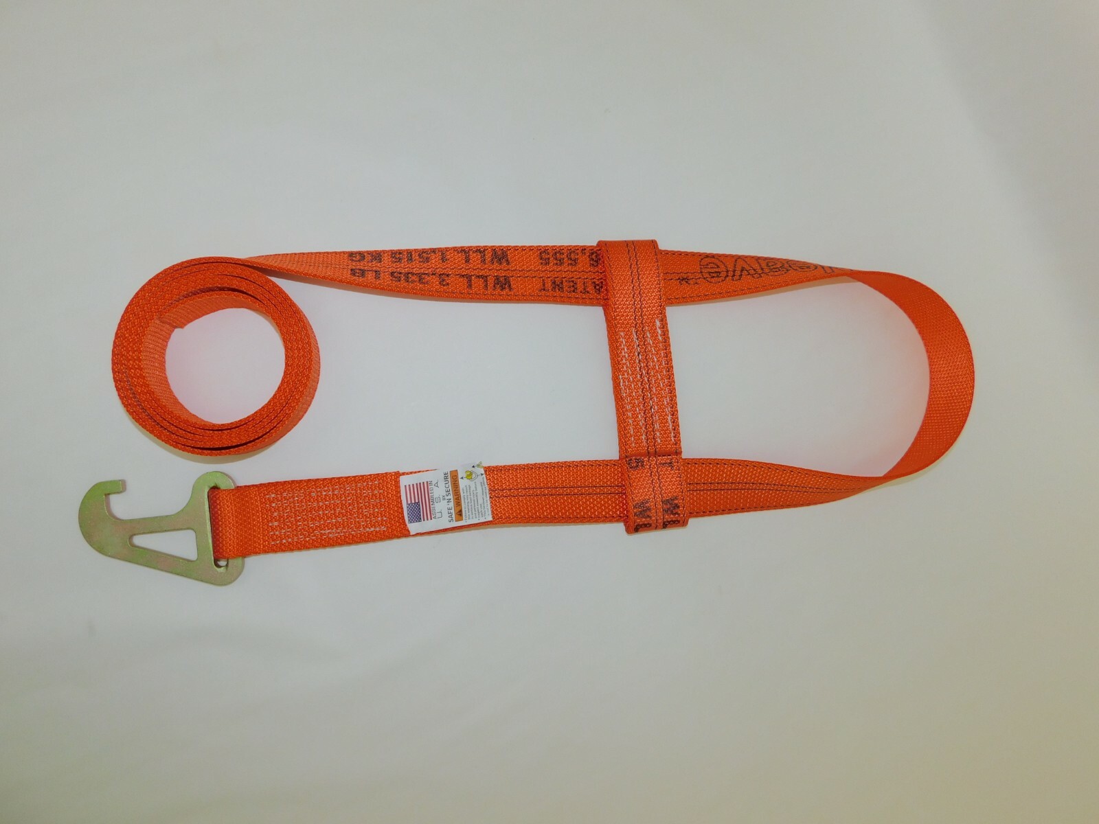 2 Pack of Orange DIAMOND WEAVE Wheel Lift Straps for Jerr-Dan MPL Element Basket