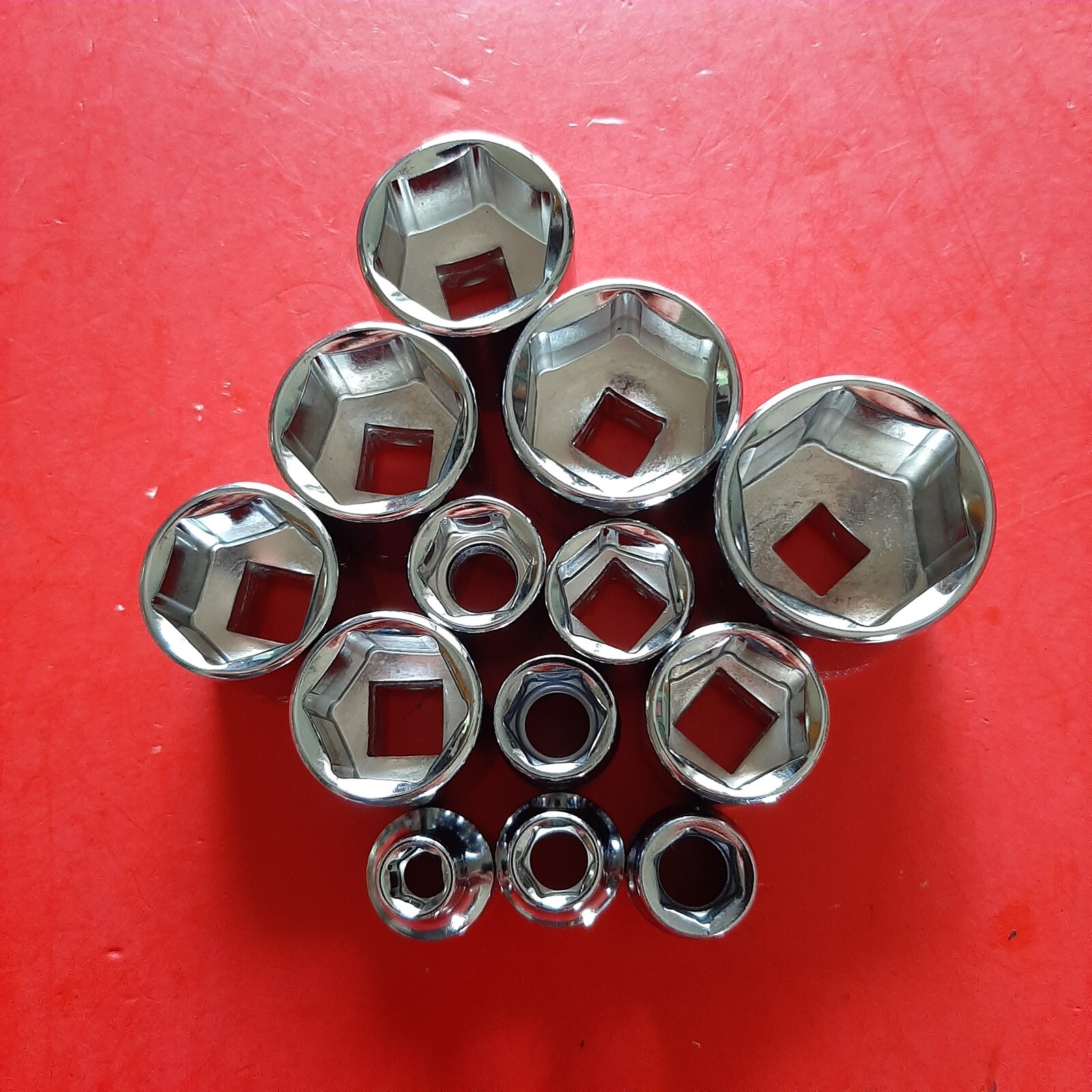 NEW CRAFTSMAN TOOLS 13 Piece 3/8" Drive Shallow SAE 6 Point Socket Set 1/4-1"