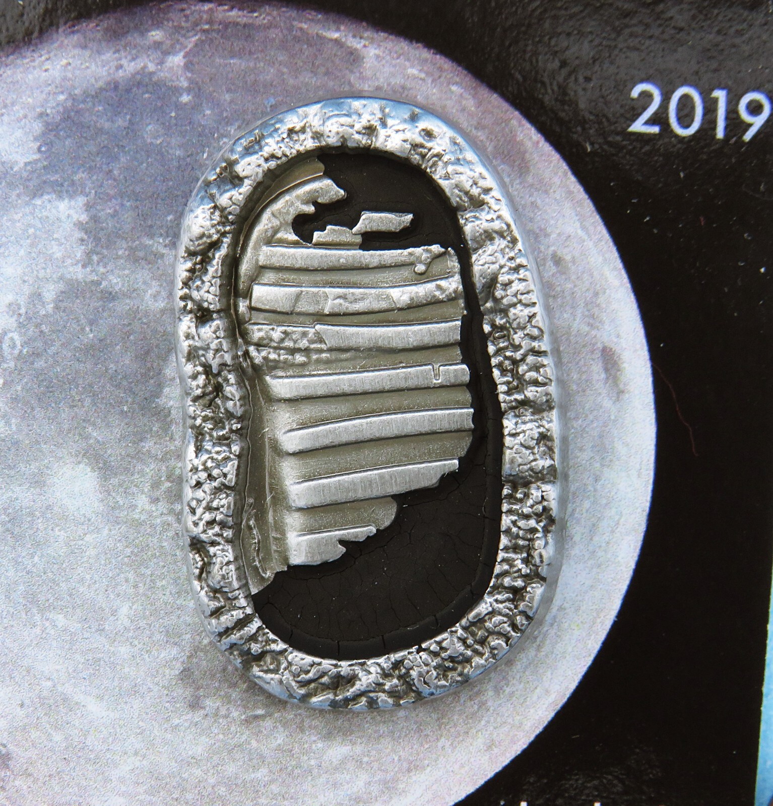 PIN flown metal NASA Apollo 11 footprint 50th Anniversary moon landing boot