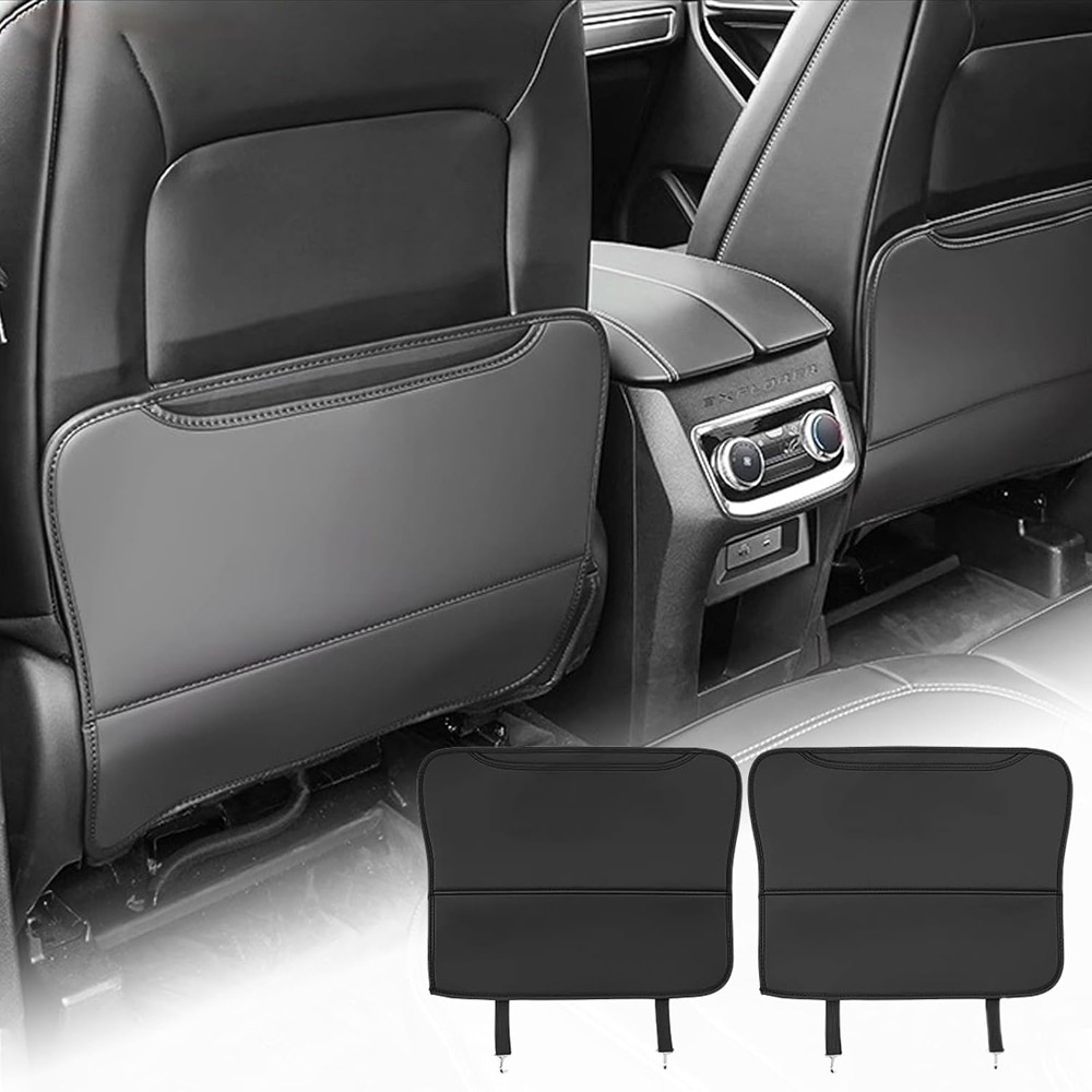 PU Leather Car Seat Back Anti-Kick Mat Pad Universal Protector Cover Accessories