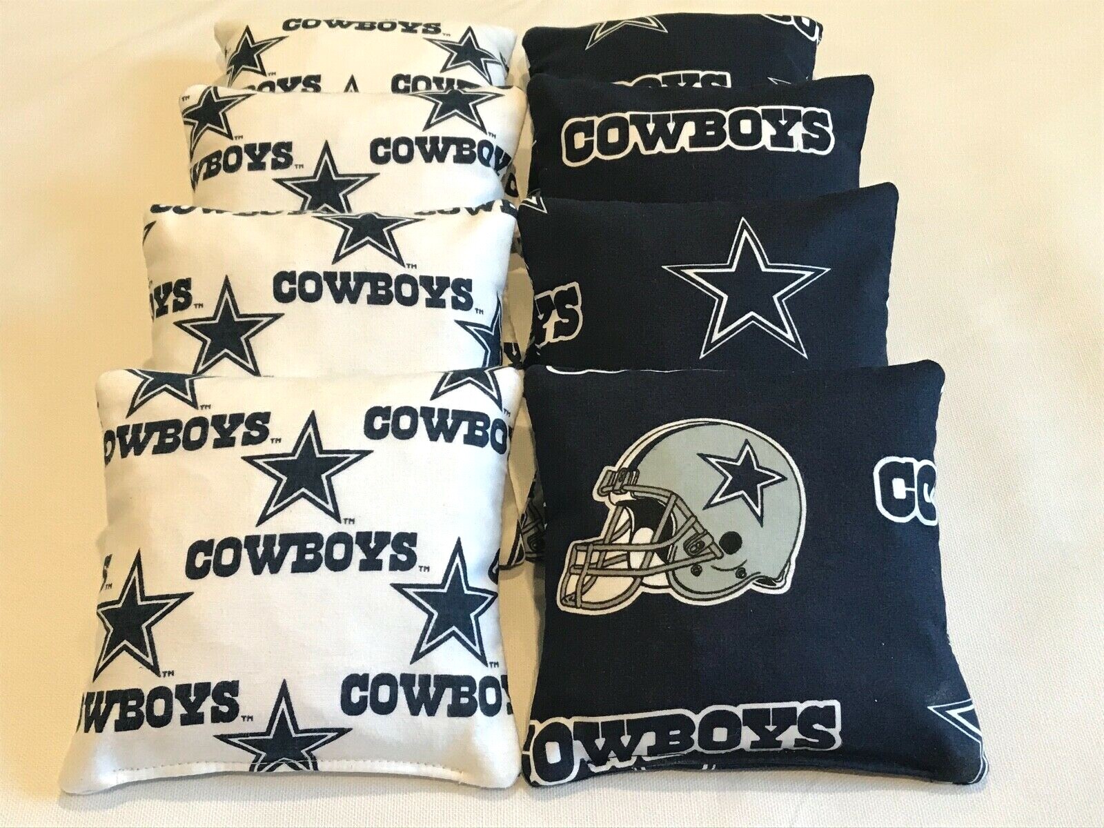 DALLAS COWBOYS CORNHOLE BEAN BAGS SET OF 8 BAG TOSS GAME REGULATION