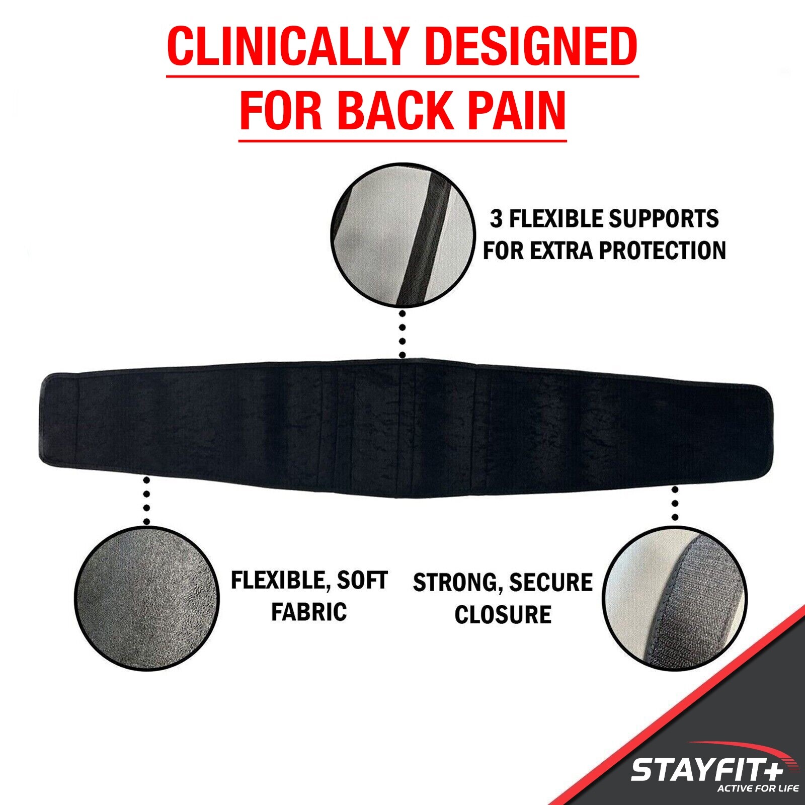 Lower Back Brace Adjustable Lumbar Work Support Belt for Pain Relief Men Women