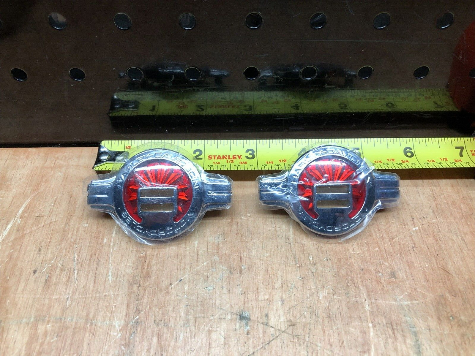 Quantity 2 OEM Harley Softail Heritage Red Concho Seat, Sissy Bar, Saddlebag NOS