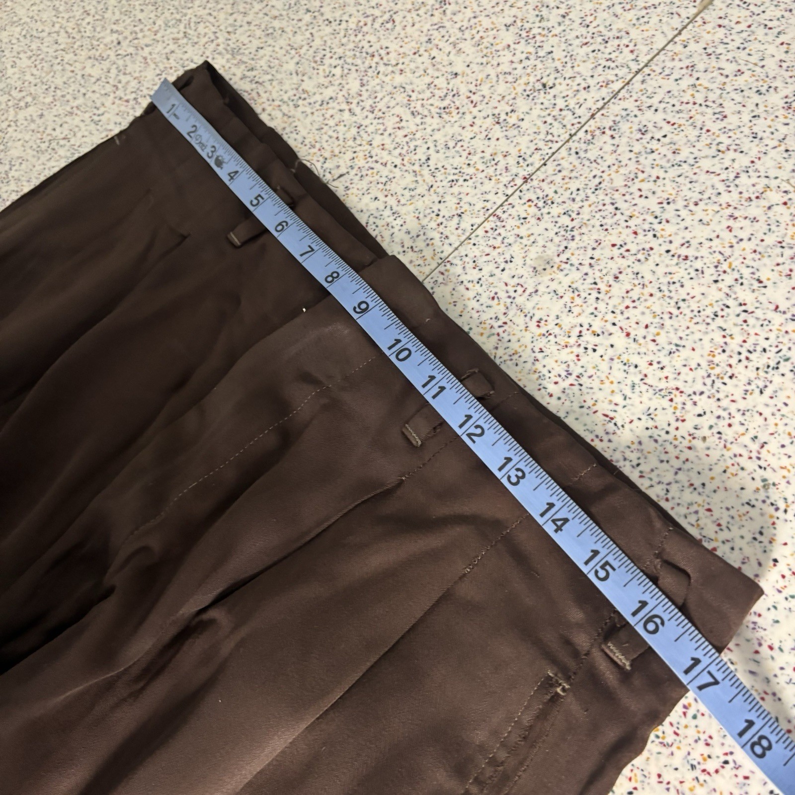 Vintage 1940s Men’s Brown Relaxed Fit Trouser Pants No Tags Large 34 36 Prentice