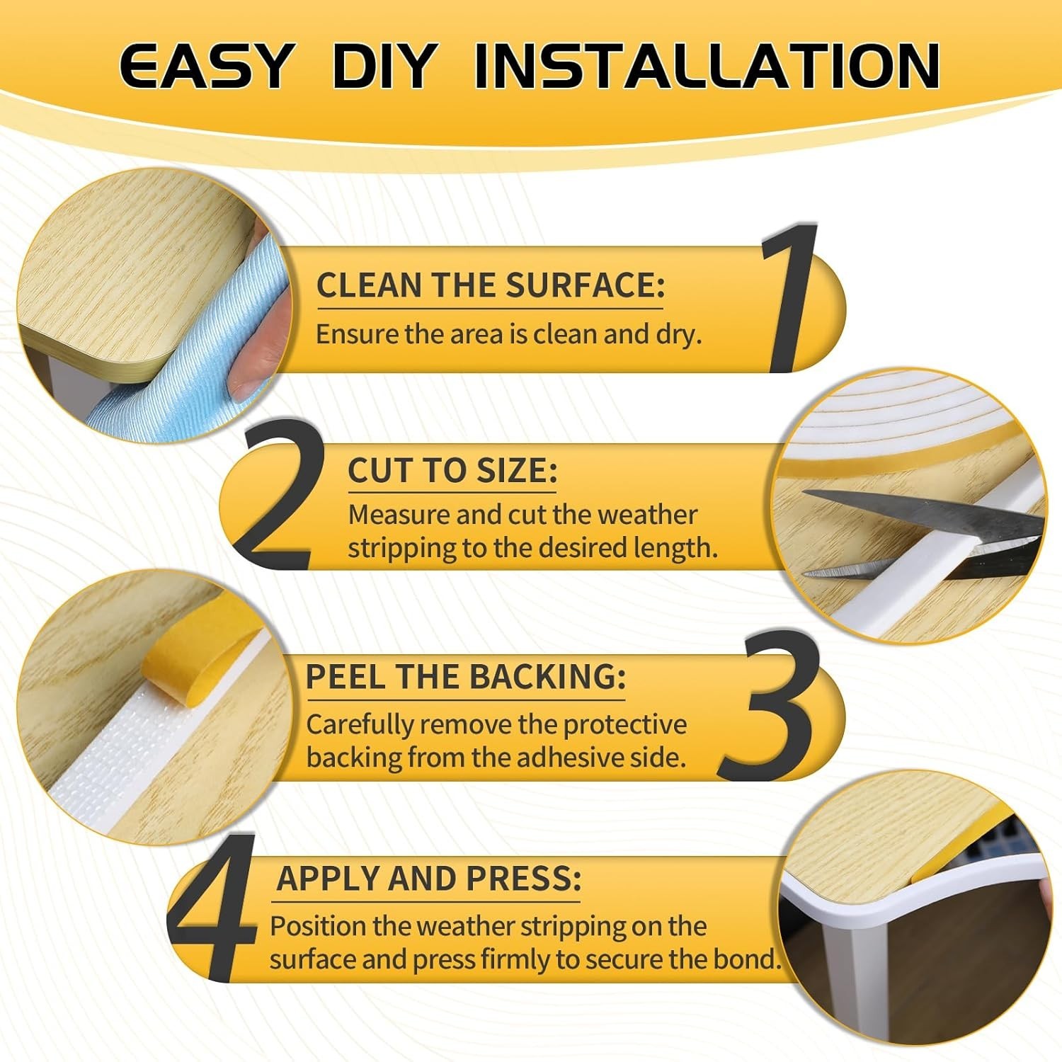 26Ft Weather Stripping Door Seal - 1/2" X 1/4" Door Seal Strip for Door Frame, H