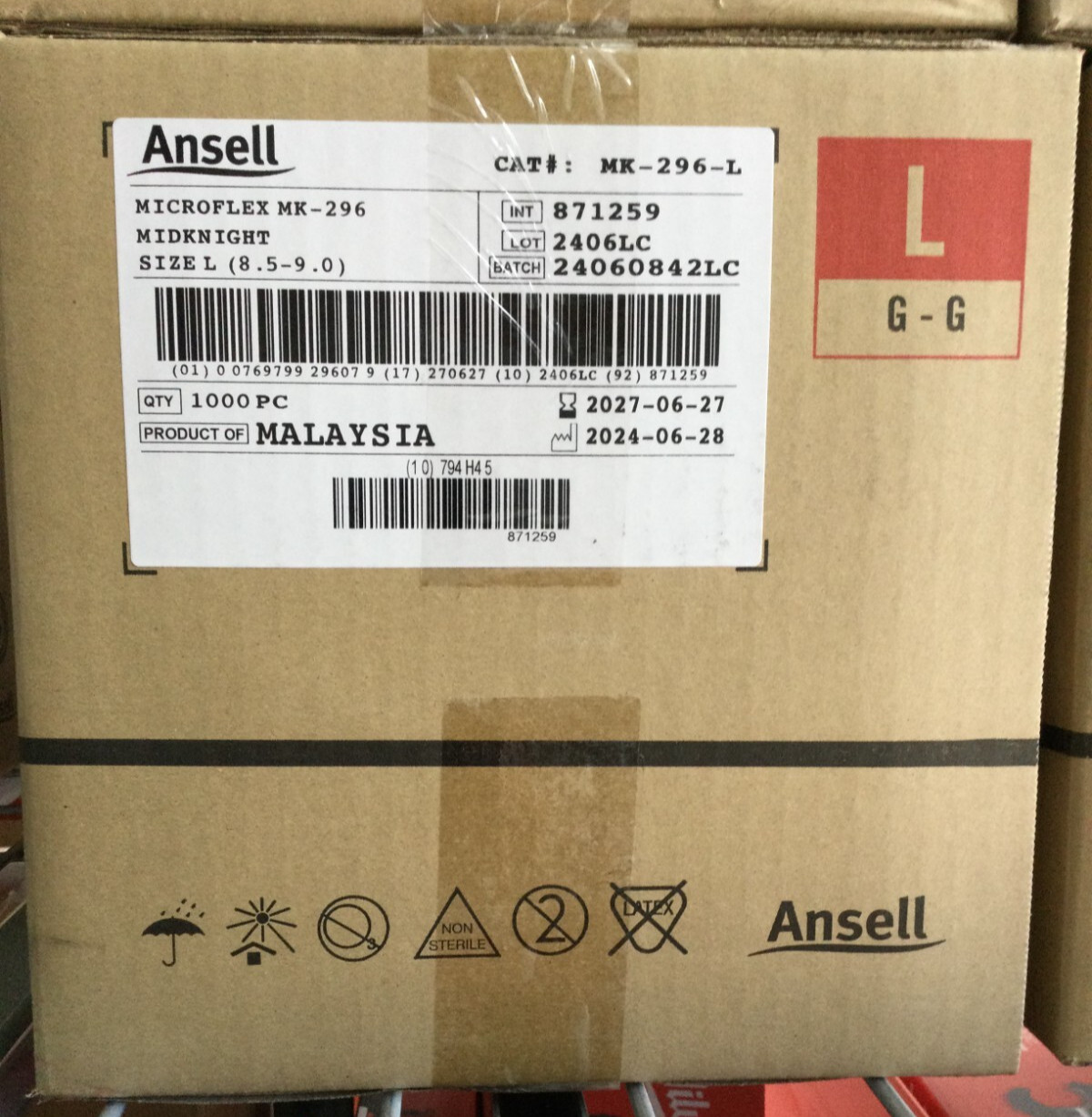 Microflex MFXMK296-L Microflex Black Nitrile Powder Free Gloves L (10 Box Case)