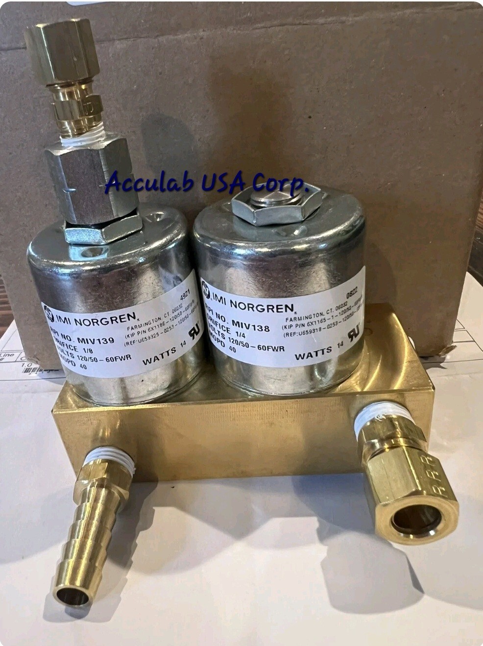 New! FILL/VENT VALVE ASSEMBLY for AUTOCLAVES MIDMARK m9/m11 RPI # MIA137