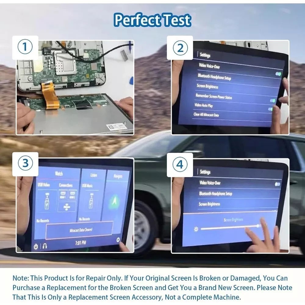 For 2021 2022 Tahoe Suburban LCD Display 85100044 Headrest Back Seat Screen