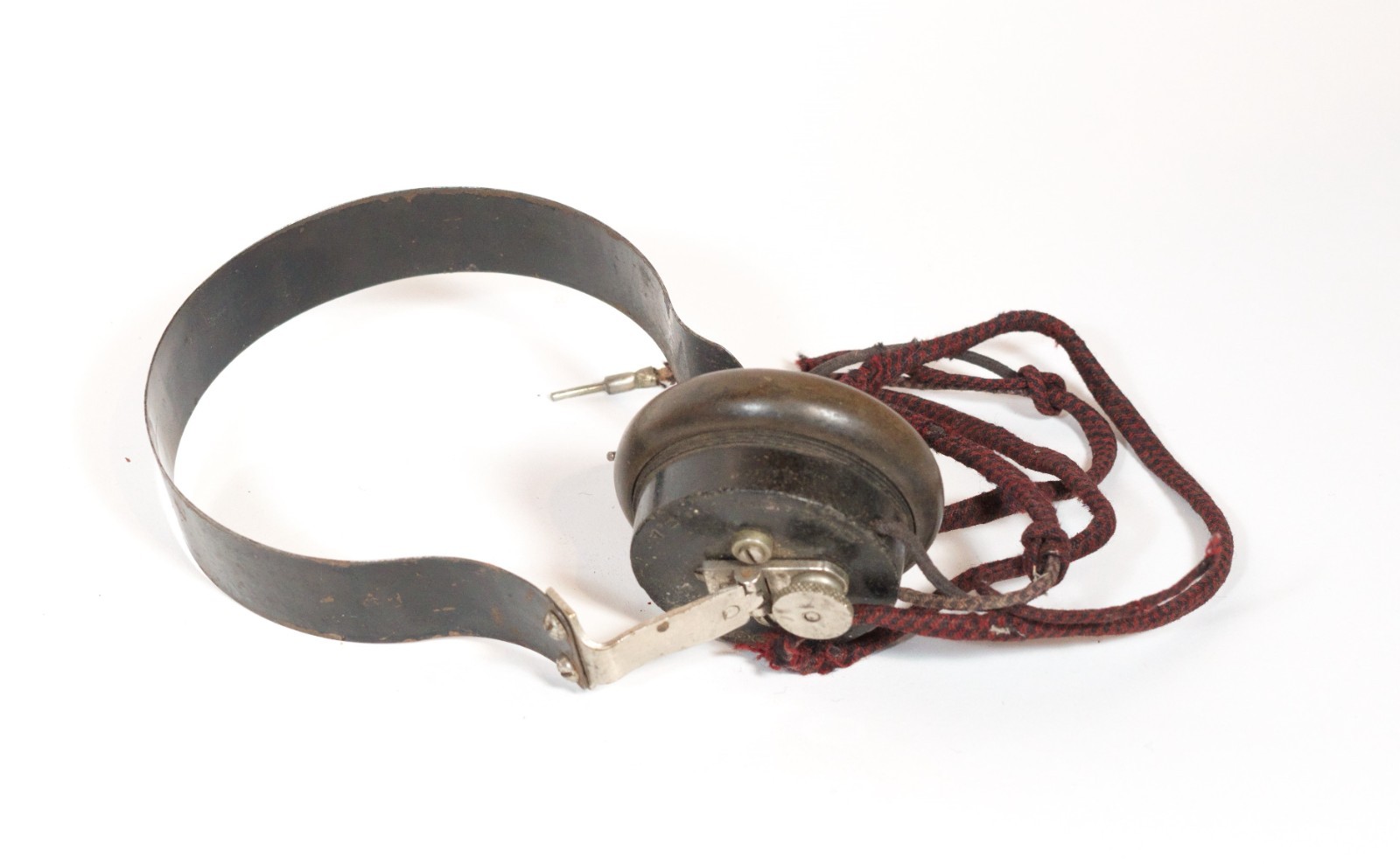 Excellent 1922 Tuska 224 Radio w/Kellogg Headset & Amber Glass 201 Tube * Works