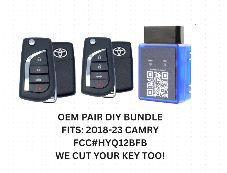 DIY BUNDLE PAIR OF OEM Toyota 2018-24 Camry Flip Key Keyless Remote  HYQ12BFB
