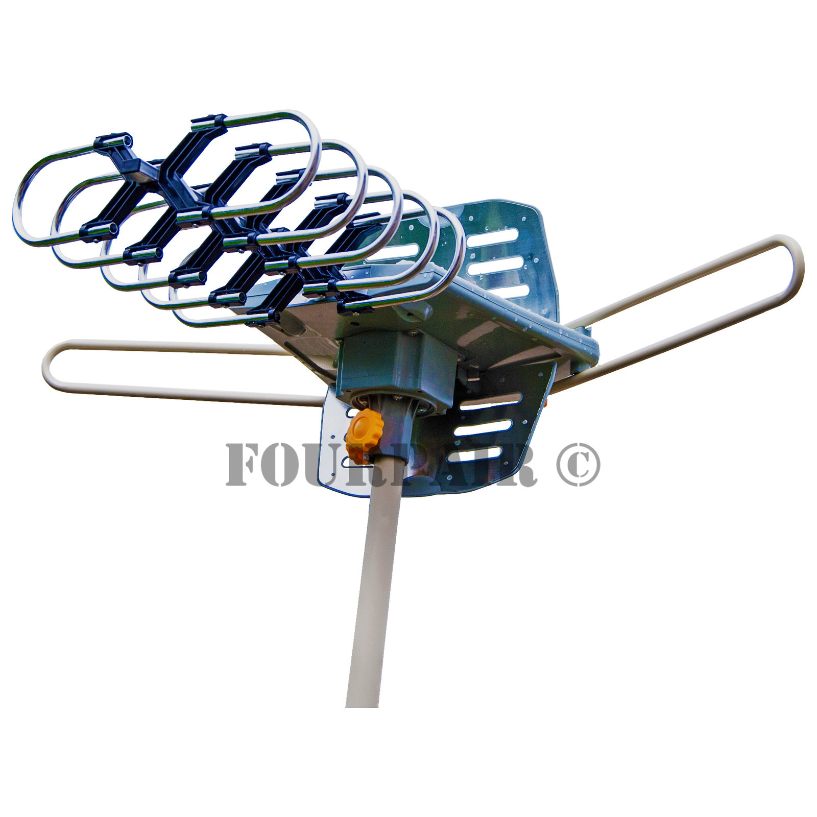 HDTV 1080P Outdoor Amplified Digital Antenna 360 Rotor HD TV UHF VHF FM 150 Mile