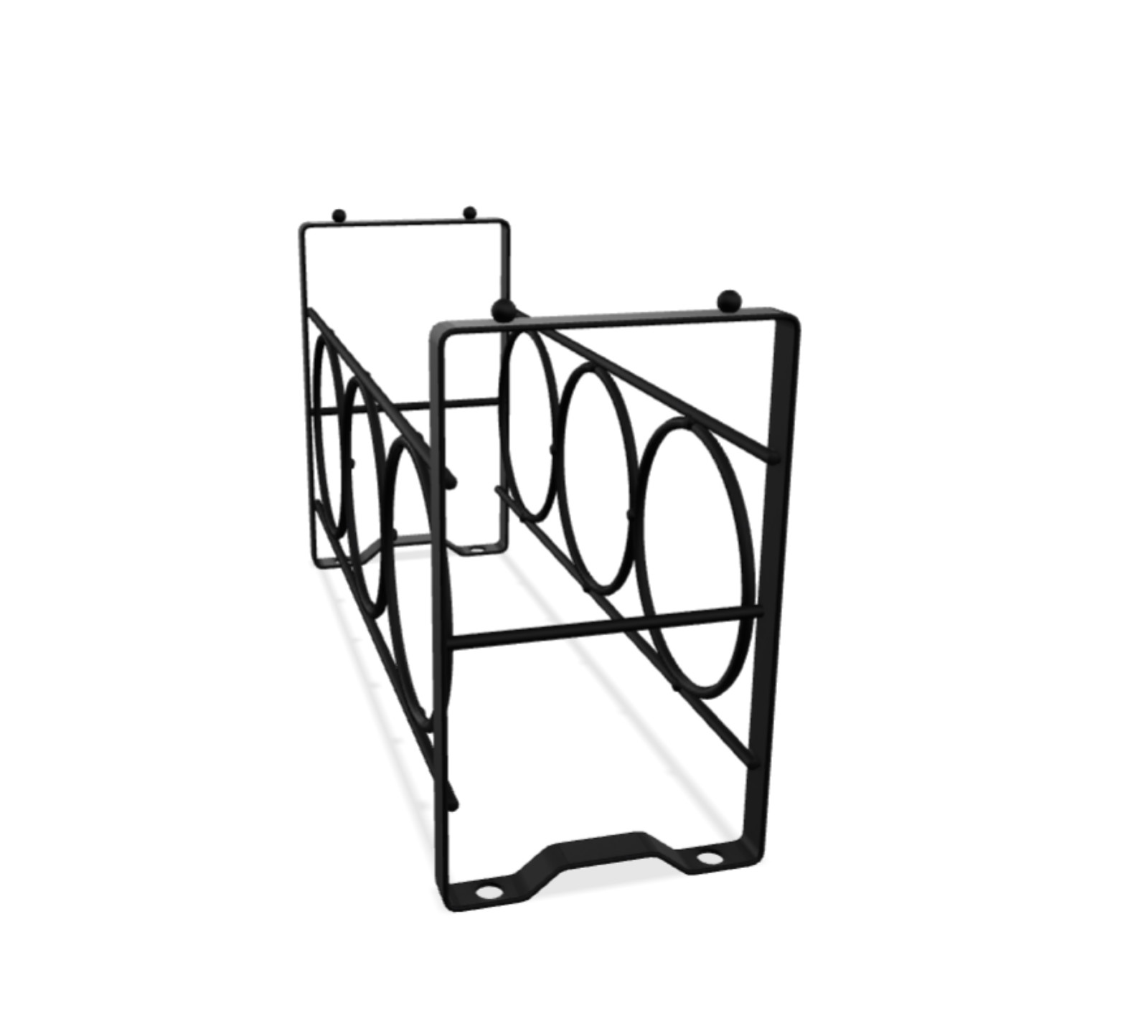 3 Bottle Countertop Wall Mount or Table Top Elegant Iron Wine Rack Black 7x12x4"