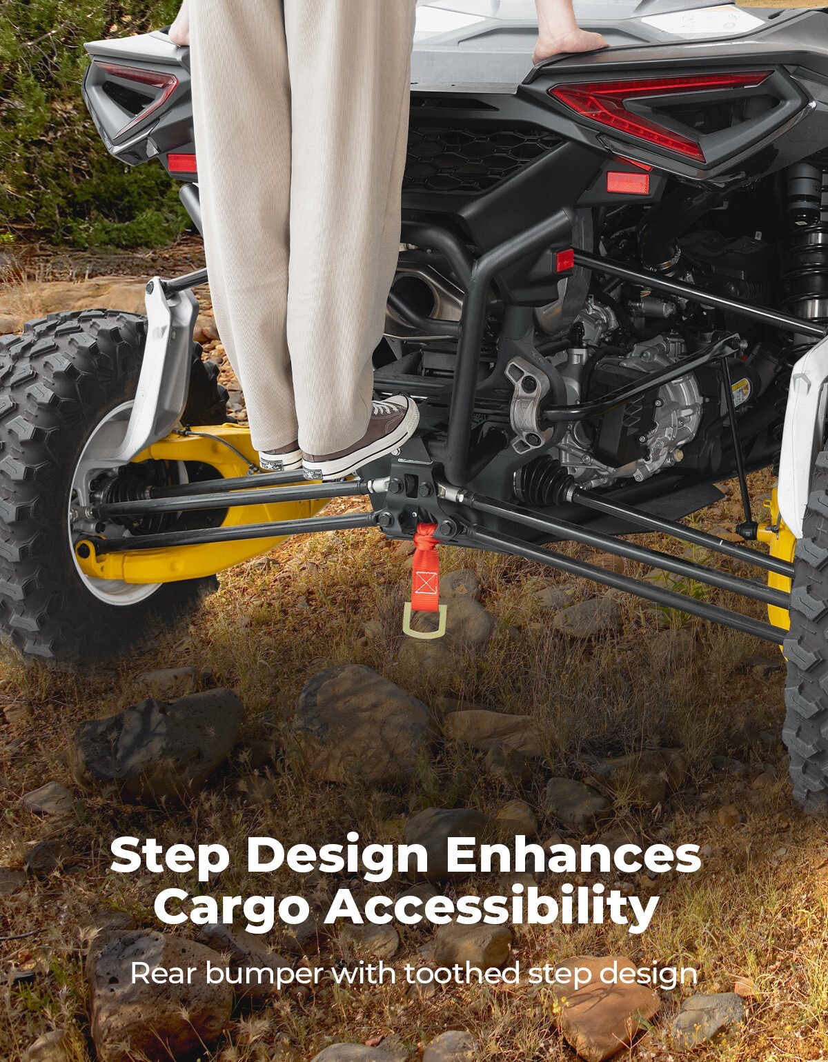 KEMIMOTO For Can-Am Maverick R 2024-2025 #715007172 Rear Bumper Runner Guard