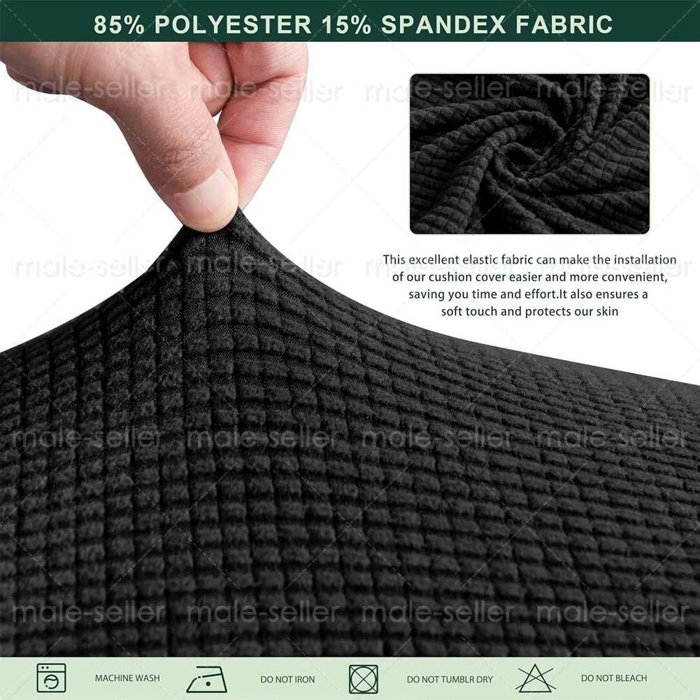 Jacquard Stretch Individual Sofa Cushion Covers Couch Seat Slipcover Removable