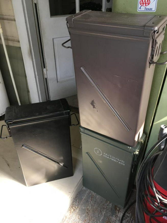 (3-Pack) PA156 81mm Mortar Ammo Can Surplus U.S Military Storage Metal Latch