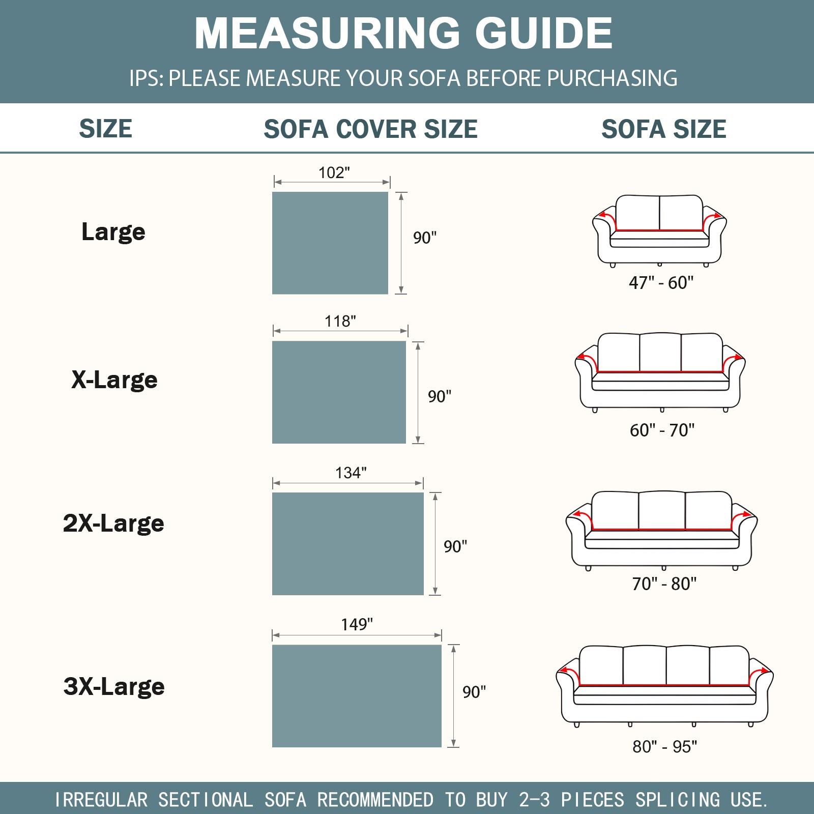 90" Wide Sofa Blanket Cover Striped Chenille Couch Cover Machine Washable 4 Size