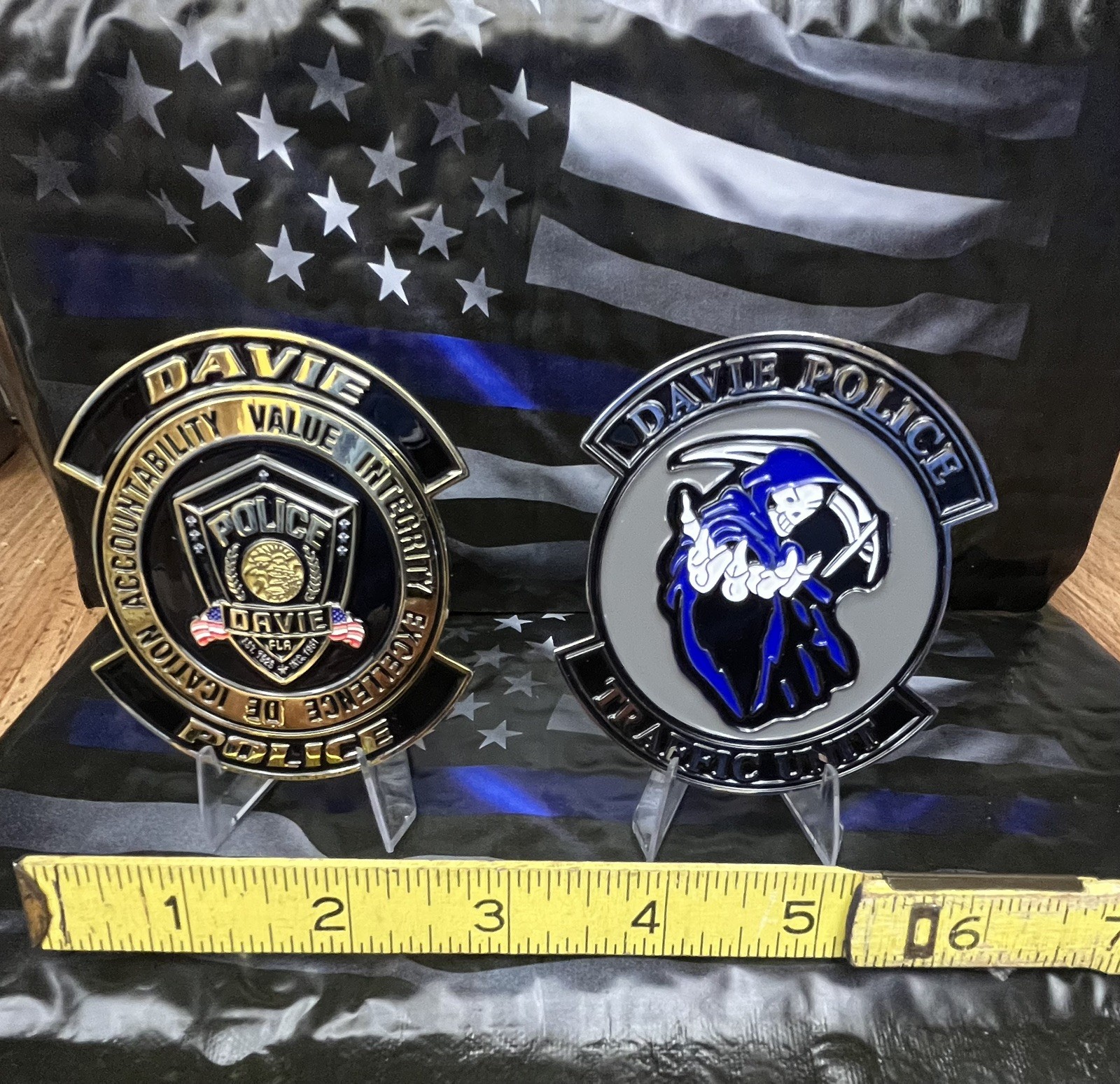 Davie Police Department Traffic Unit Reaper Challenge Coin