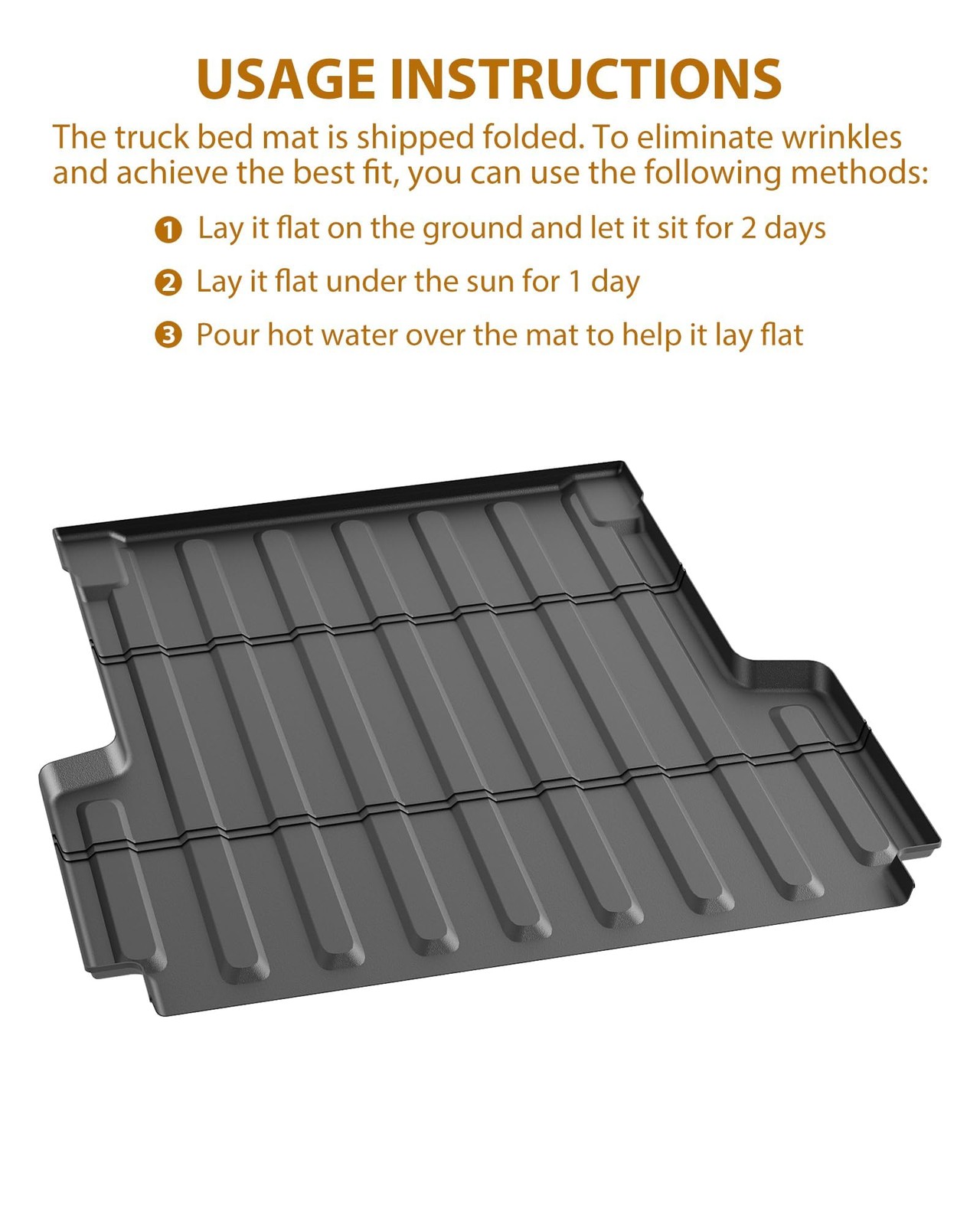 Heavy Duty Rubber Truck Bed Mat with All Weather Protection