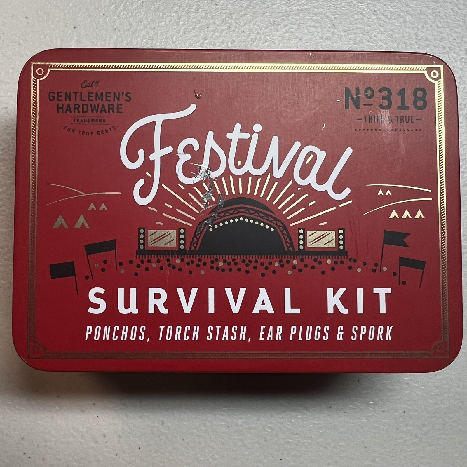 Gentlemen's Hardware Festival Concert Survival Kit Earplugs Rain Poncho Spork