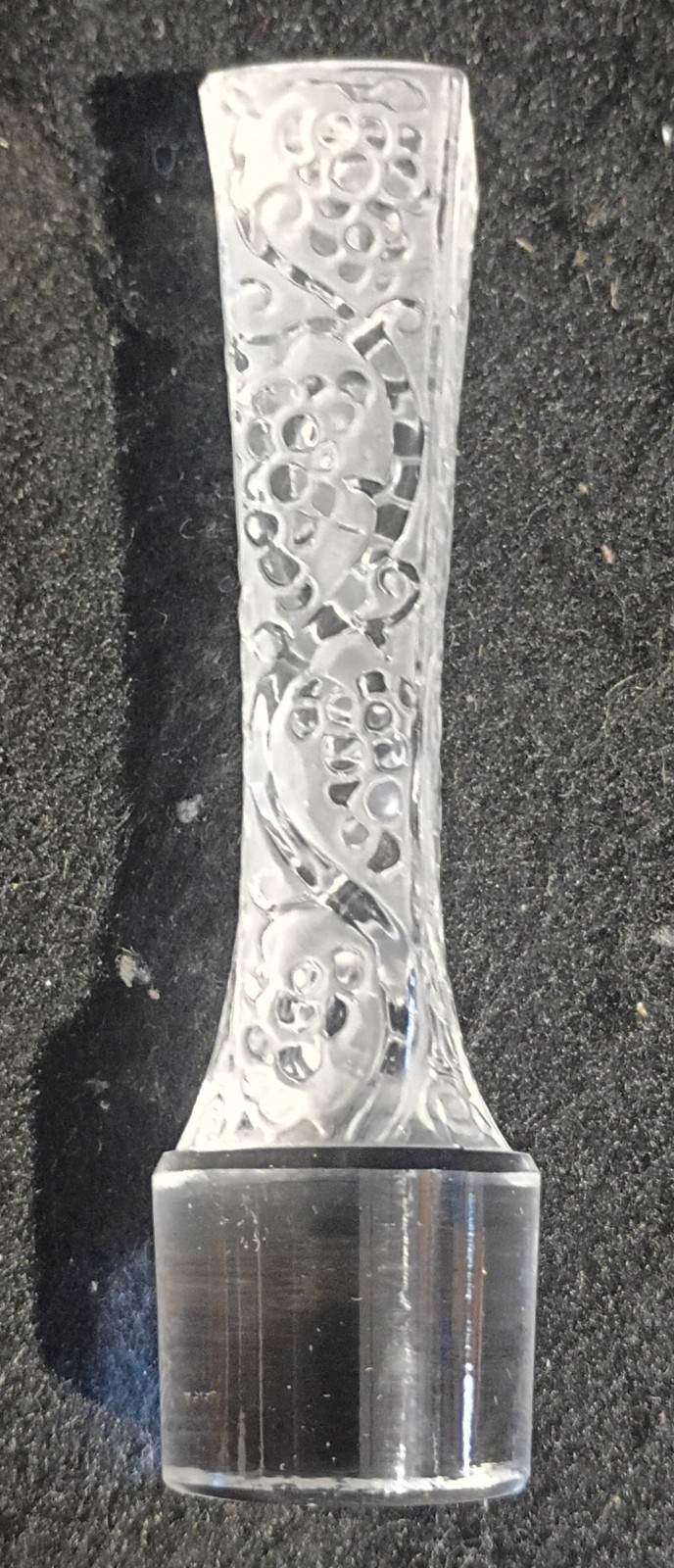 Lalique France Phalsbourg Crystal Wine Decanter & Stopper 10" Signed Cognac Bar