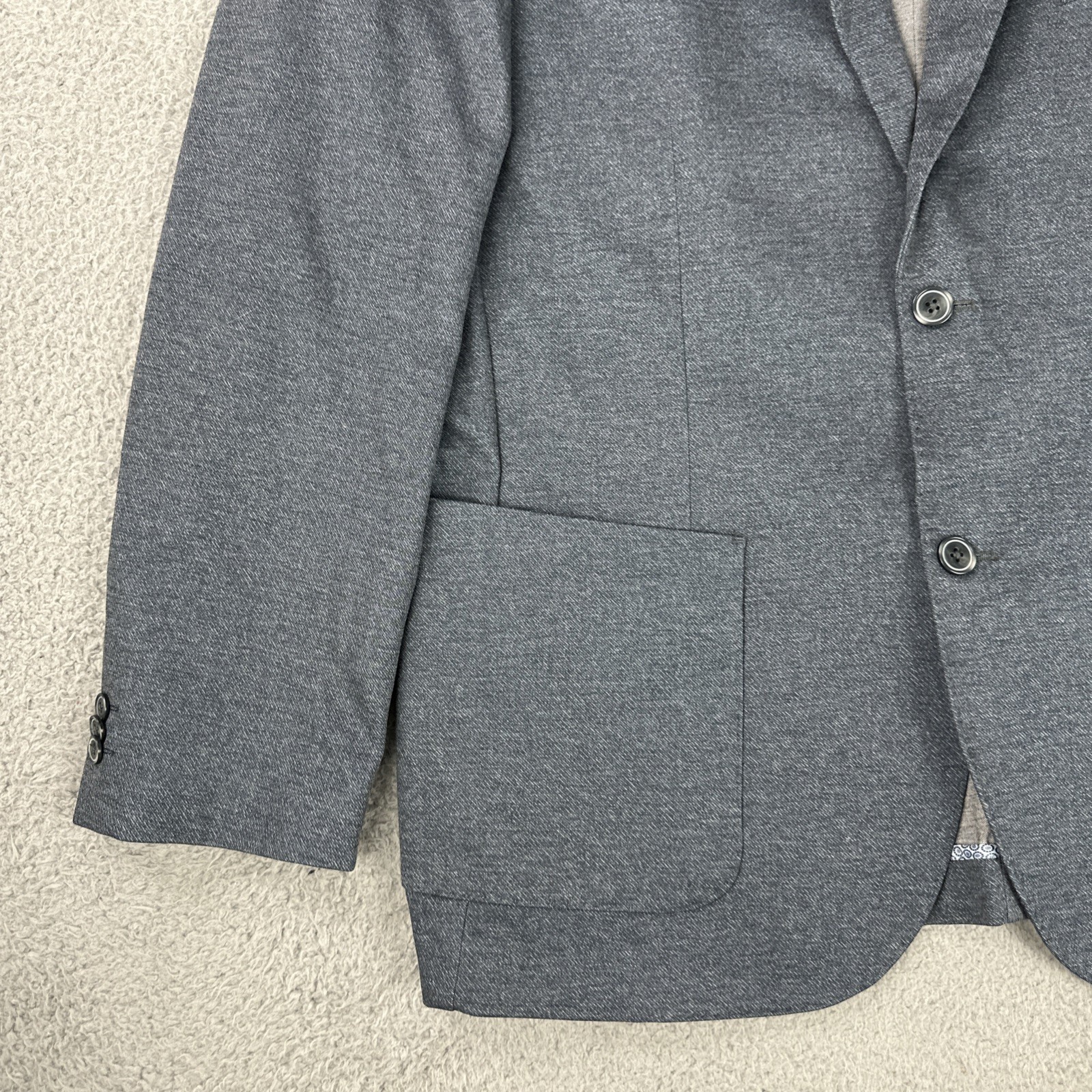 7 Diamonds Mendocino Blazer Men XL Blue 2 Button Dual Vented Stretch BLZ8303