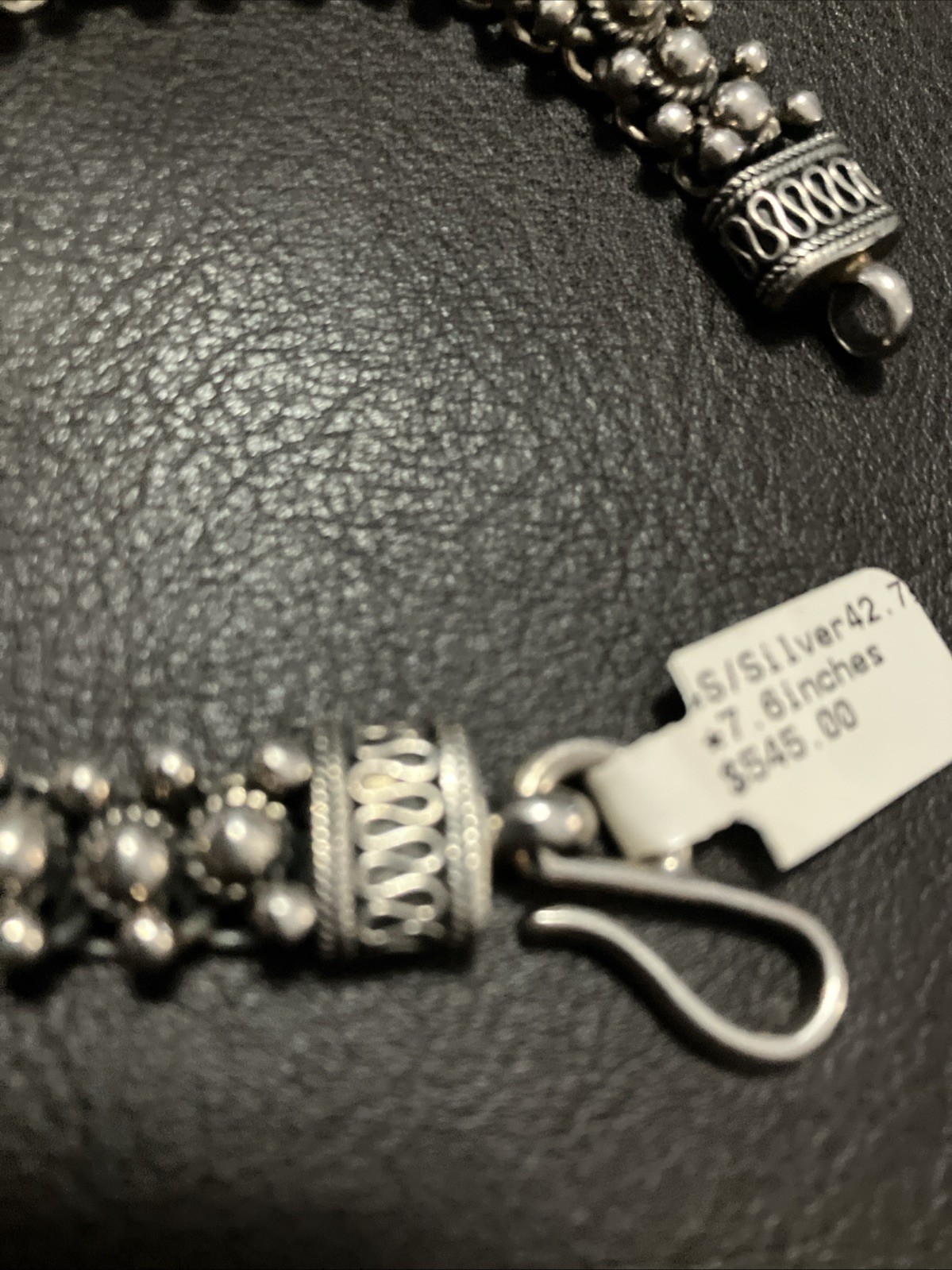 925 Sterling Silver Vintage Antique Finish Bracelet 42.7 Grams 7.6 Inches