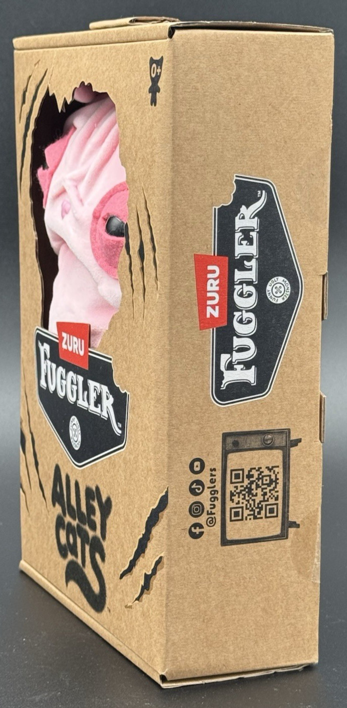 Fuggler Alley Cats Wrinkle McStinkles Plush Sphinx 9" Plush Toy Pink Zuru New