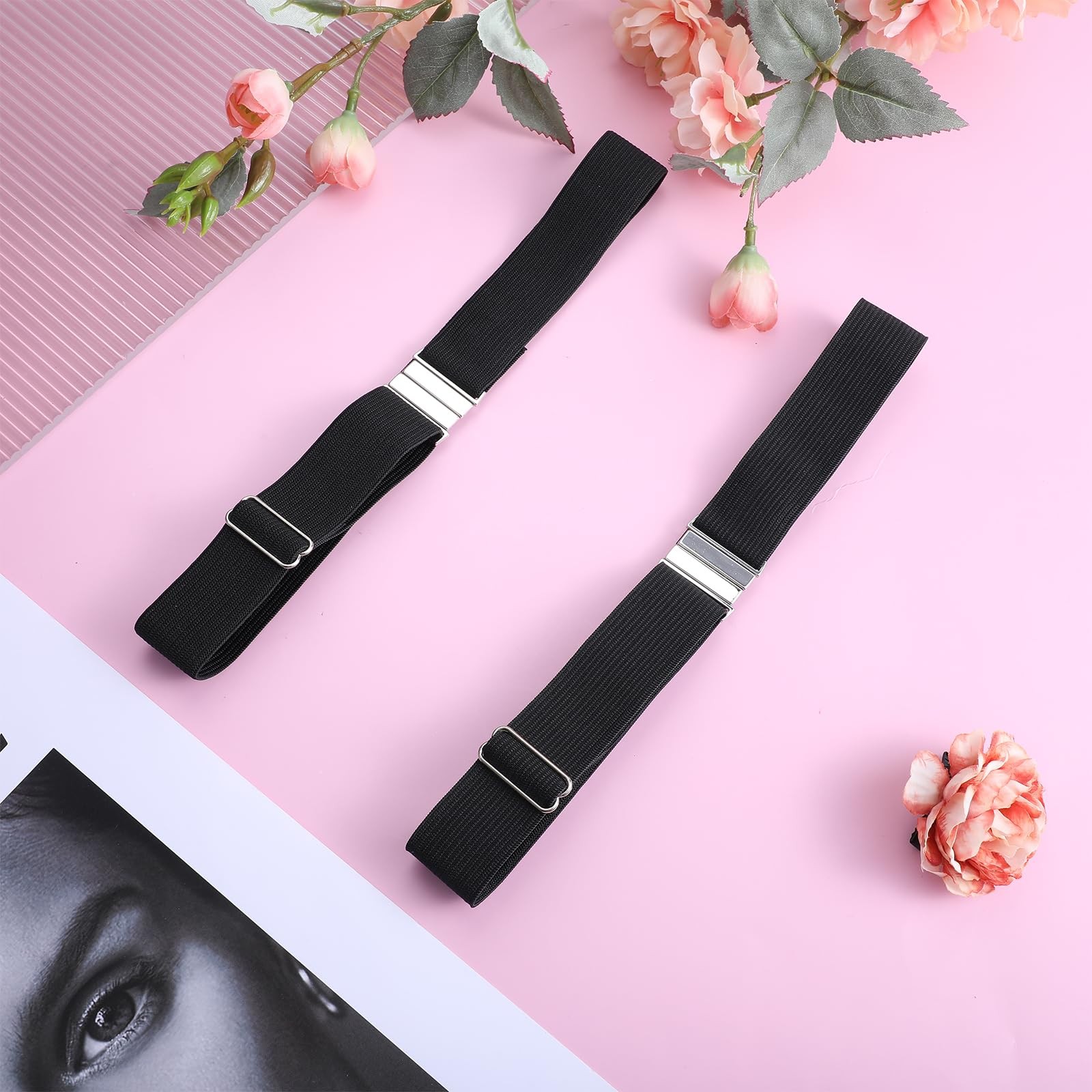 2 Pcs Women's Thigh Garter Belt Adjustable Thigh Garters Belts High Elastic G...