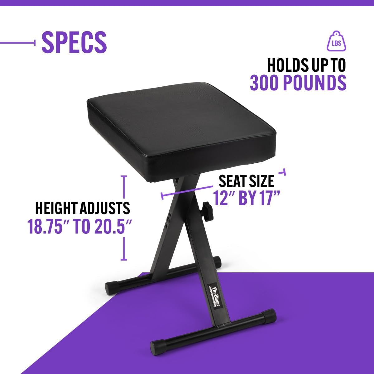 On-Stage KPK6520 Keyboard Stand/Bench Pack with KSP20 Sustain Pedal 614590