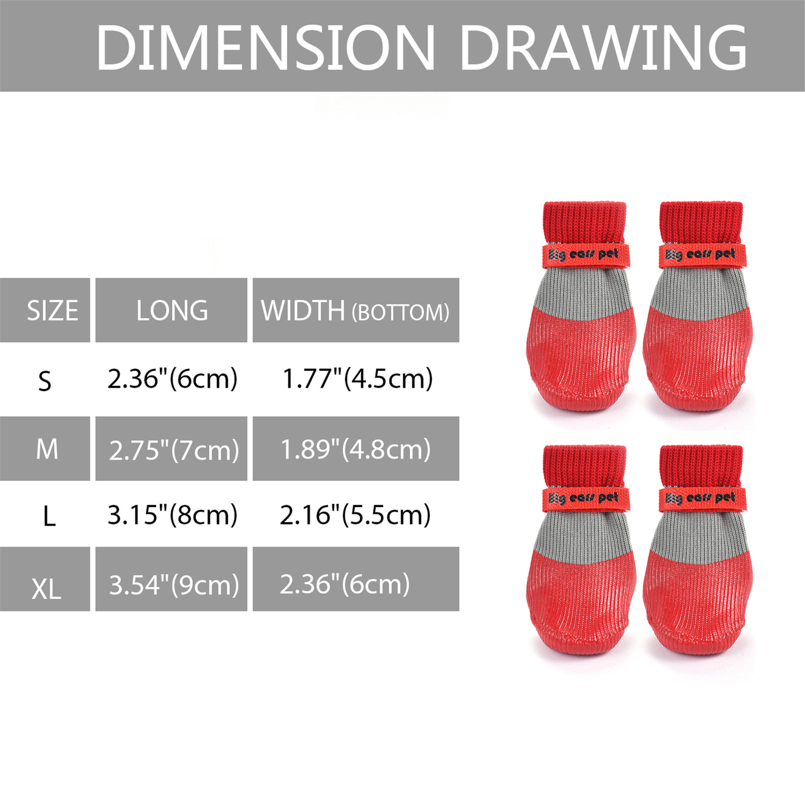 Outdoors Indoor Dog Socks Soft Rubber Anti-slip Dog Shoes Waterproof Strapped