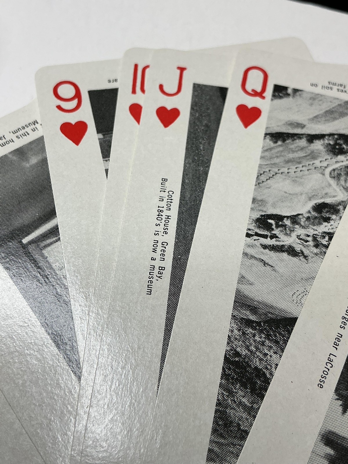 Vintage Beautiful Wisconsin Scenic Souvenir Playing Cards Deck Gold Box