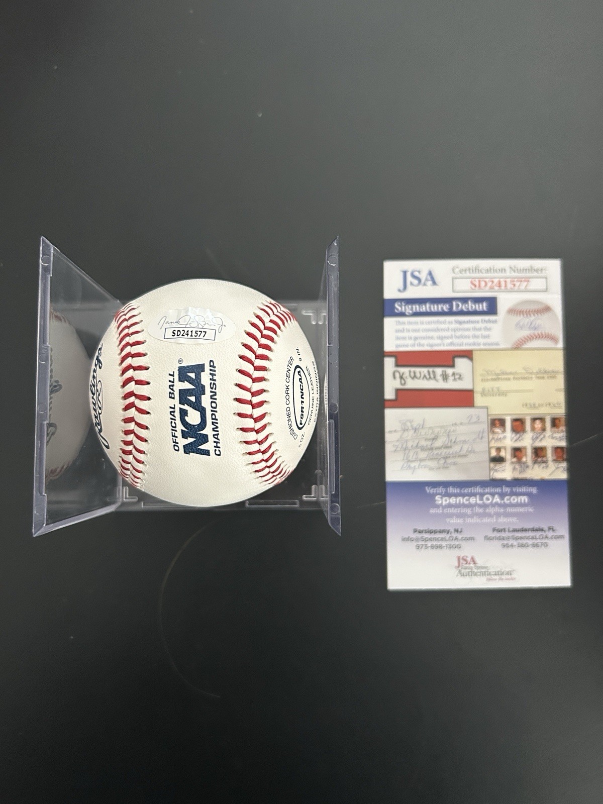 Roch Cholowsky Autographed Signed Baseball NCAA UCLA MLB Draft JSA COA