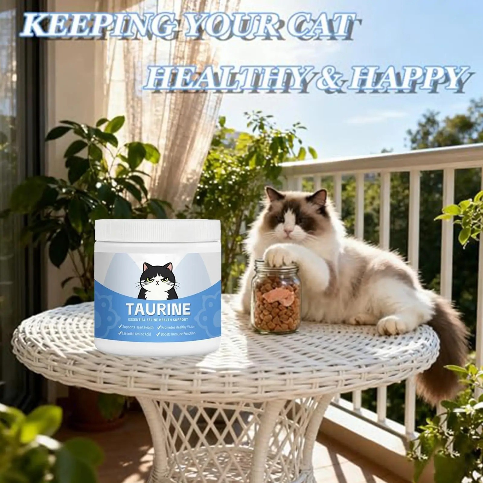 Kitty Supps Taurine for Cats, Kittysupps Taurine Supplement Immune Support