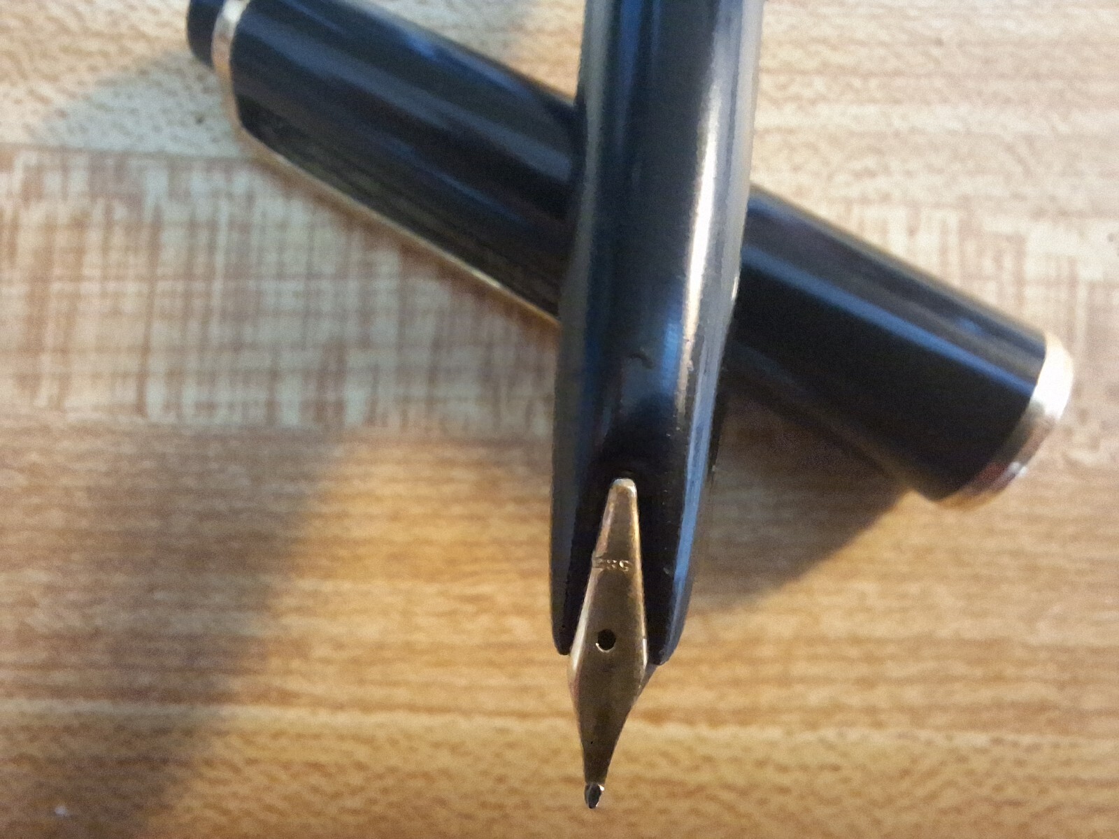 Vintage 1960's Montblanc Lead Crystal Hand Cut Inkwell and Black Base - Used