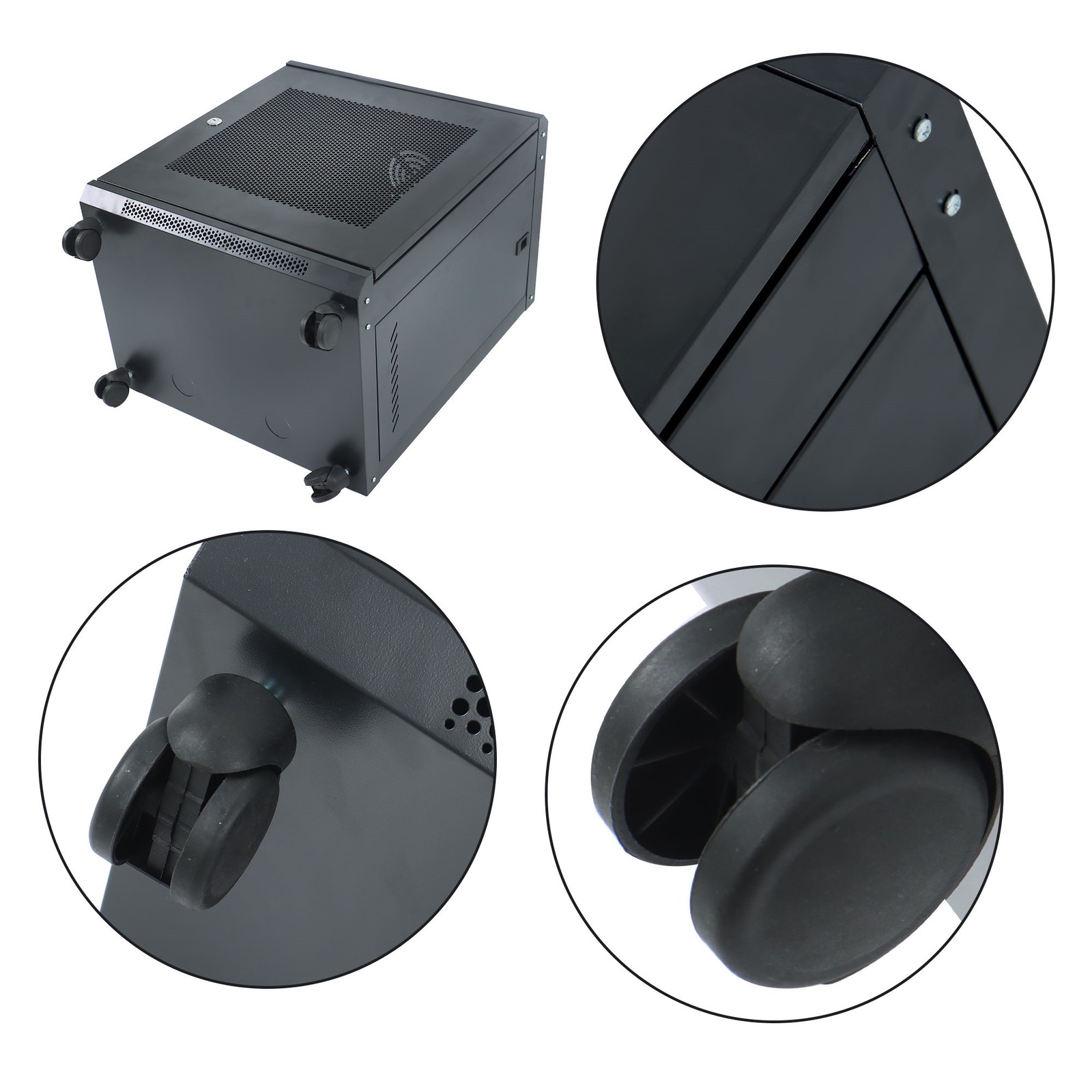 12U Wall Mount Network Server Rack Cabinet Enclosure 15.5'' Deep Door Lock