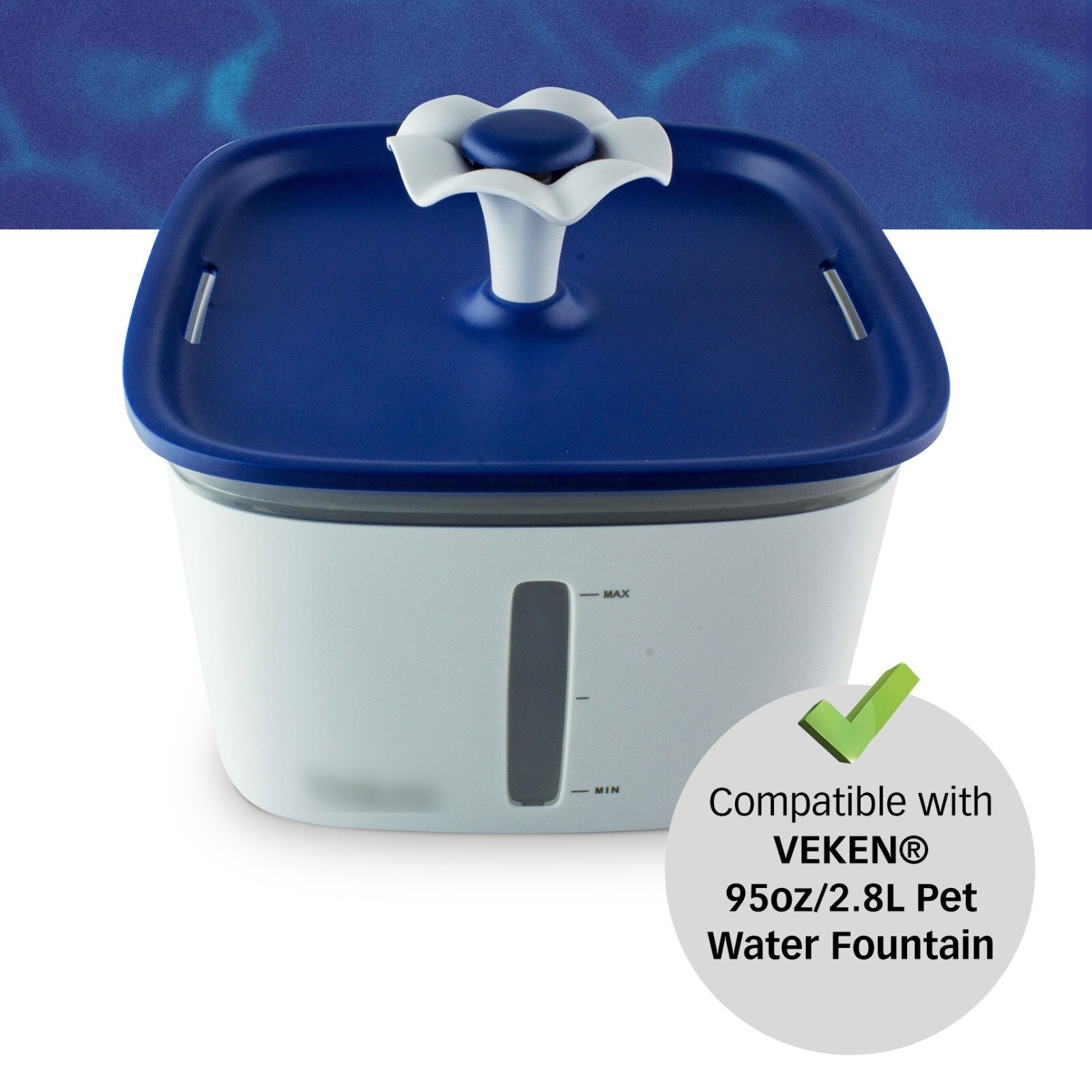 PET STANDARD Water Filters Compatible with VEKEN® 95oz/2.8L Fountain, Pack of 12