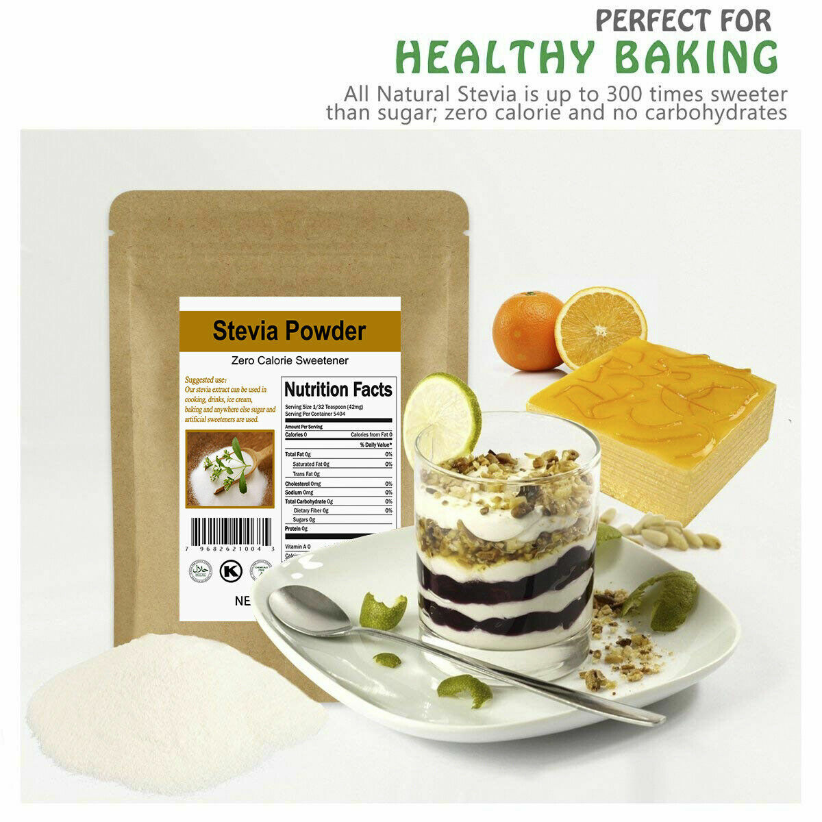 CCnature Better Pure Stevia Extract Powder Natural Sweetener 0 Cal Substitute