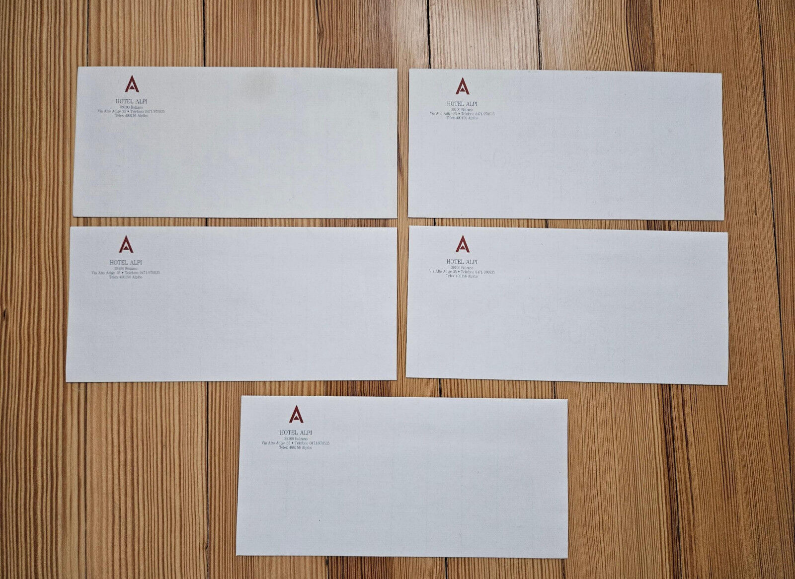 Vintage Interhotel Executive & Atahotel Alpi Stationery Paper, Milano Italy