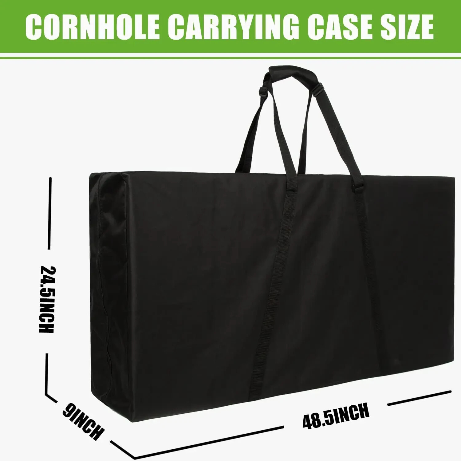 Premium Cornhole Carrying Case Weatherproof Bag 48.5' x 24.5' x 9"