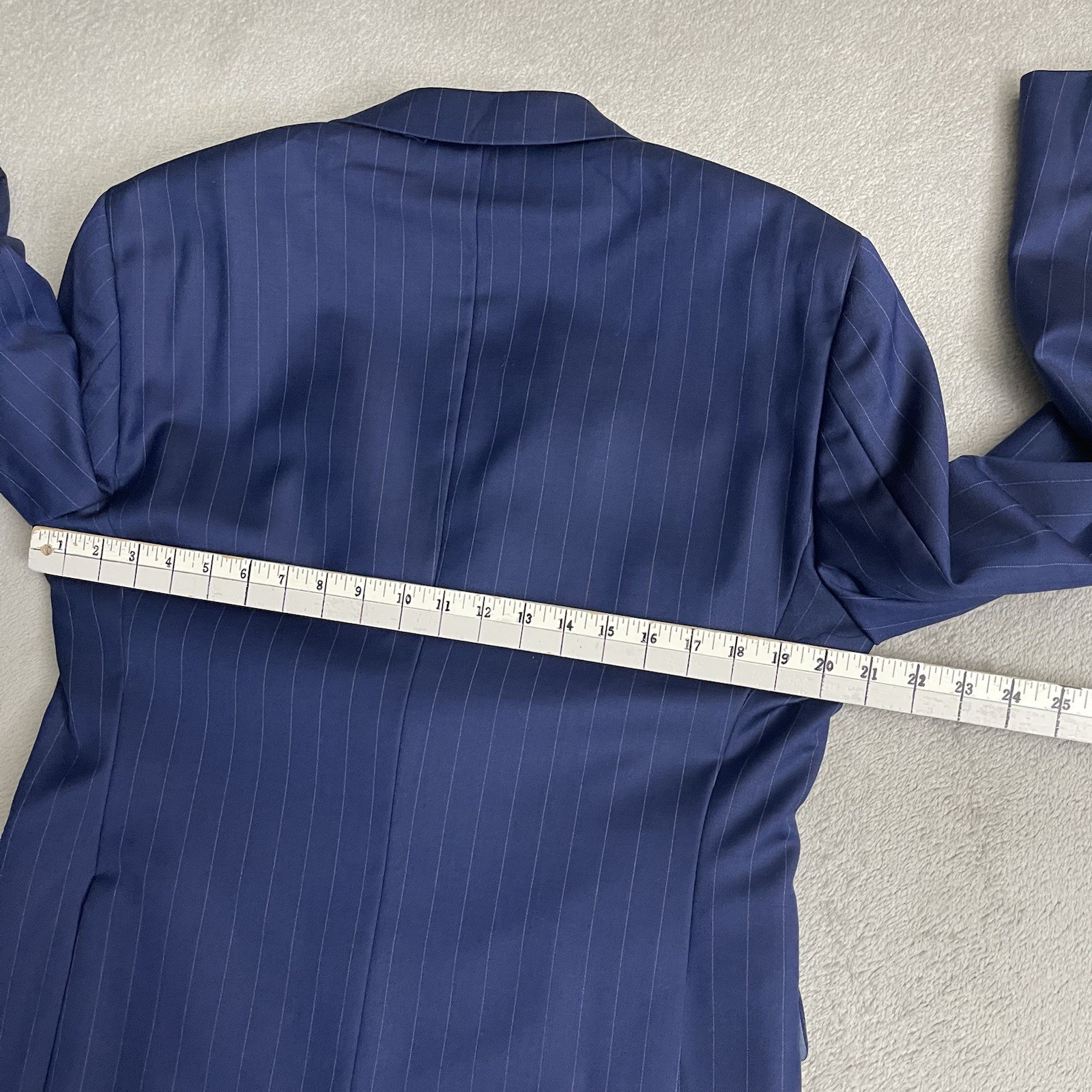 INDOCHINO Yaletown Mens Blazer Sport Coat Jacket Wool 52 Navy Stripe NWT