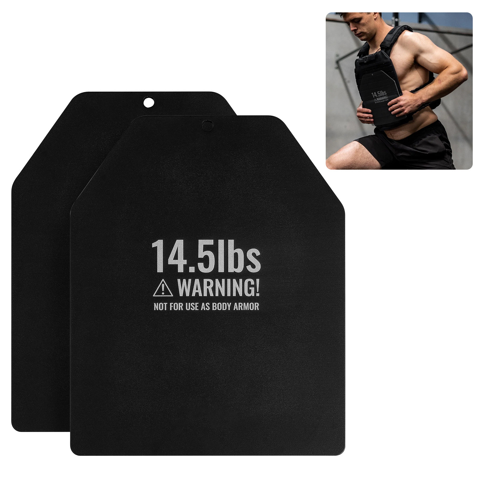 Weight Vest Plates for Strength Training Running Workout 2x14.5 LB Plates