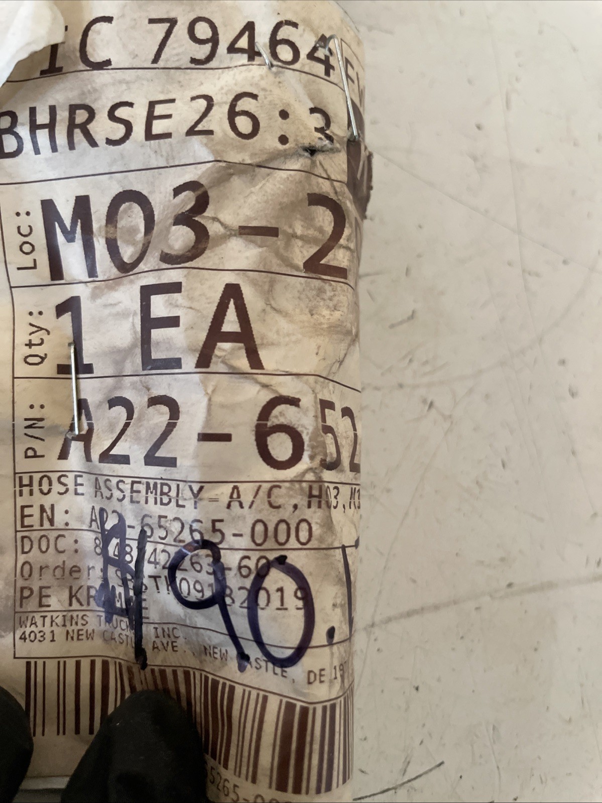 GENUINE FREIGHTLINER A/C HOSE ASSEMBLY H03, M10 A22-65265-000 OEM NEW