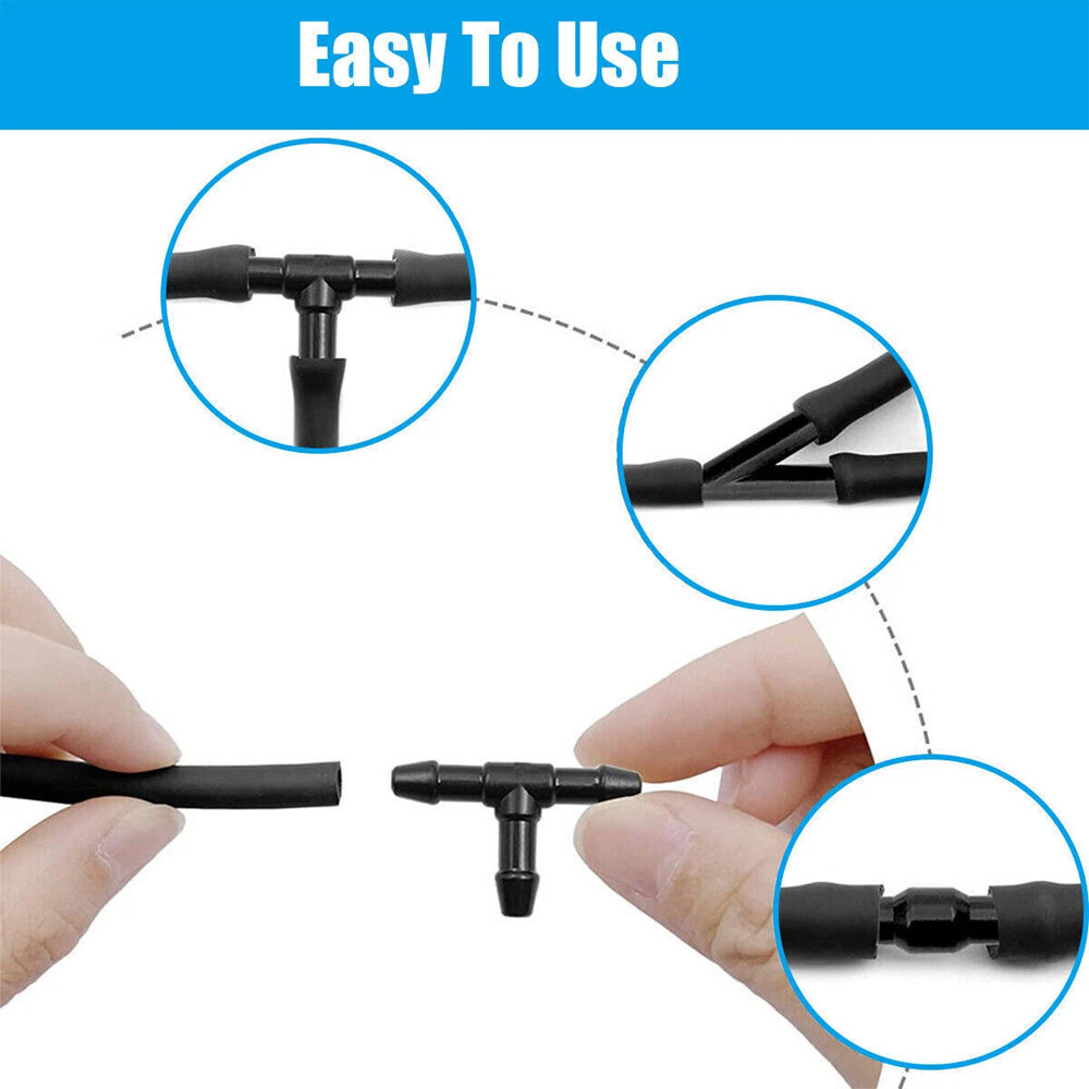 Universal Car Windshield Wiper Washer Squirter Nozzle Spray Jet Kit Fluid Hose