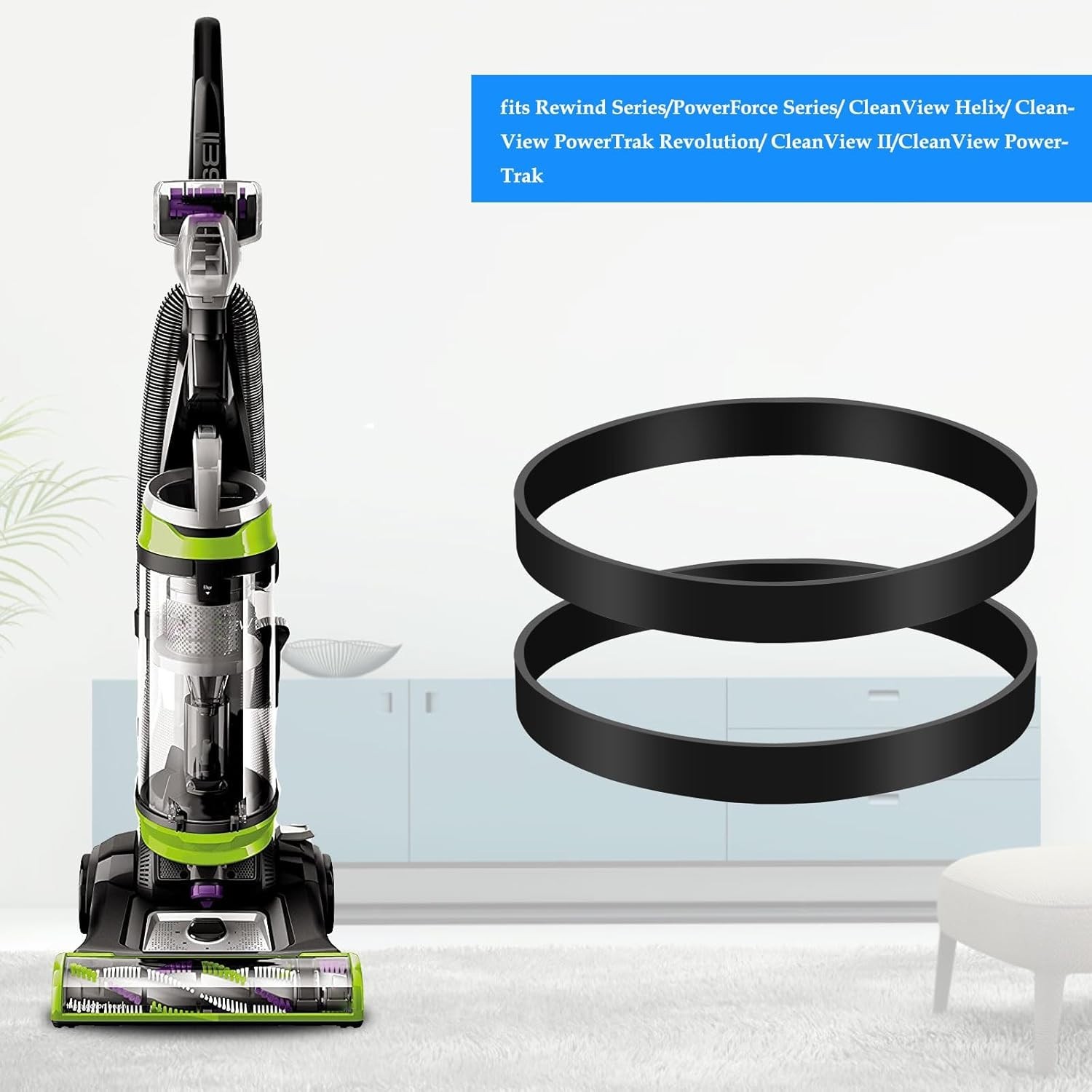 Style 7/9/10 P/N 3031120 Replacement Belt for Bissell Vacuum 2 Pack