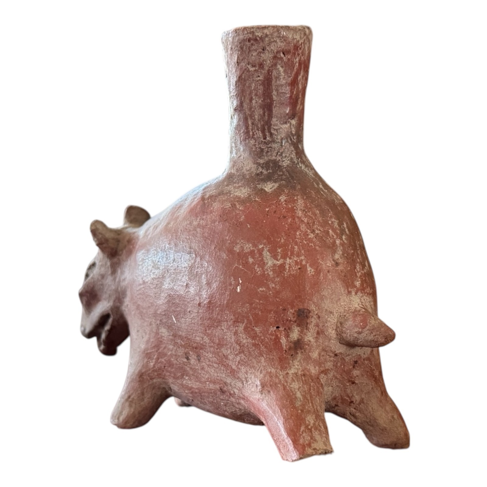 Pre-Columbian Colima Pottery Zoomorphic Dog Effigy Vessel, West Mexico